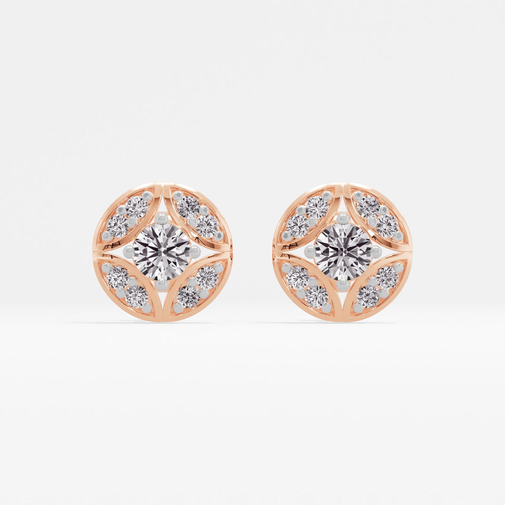 Twinkling Array Solitaire Stud Earrings