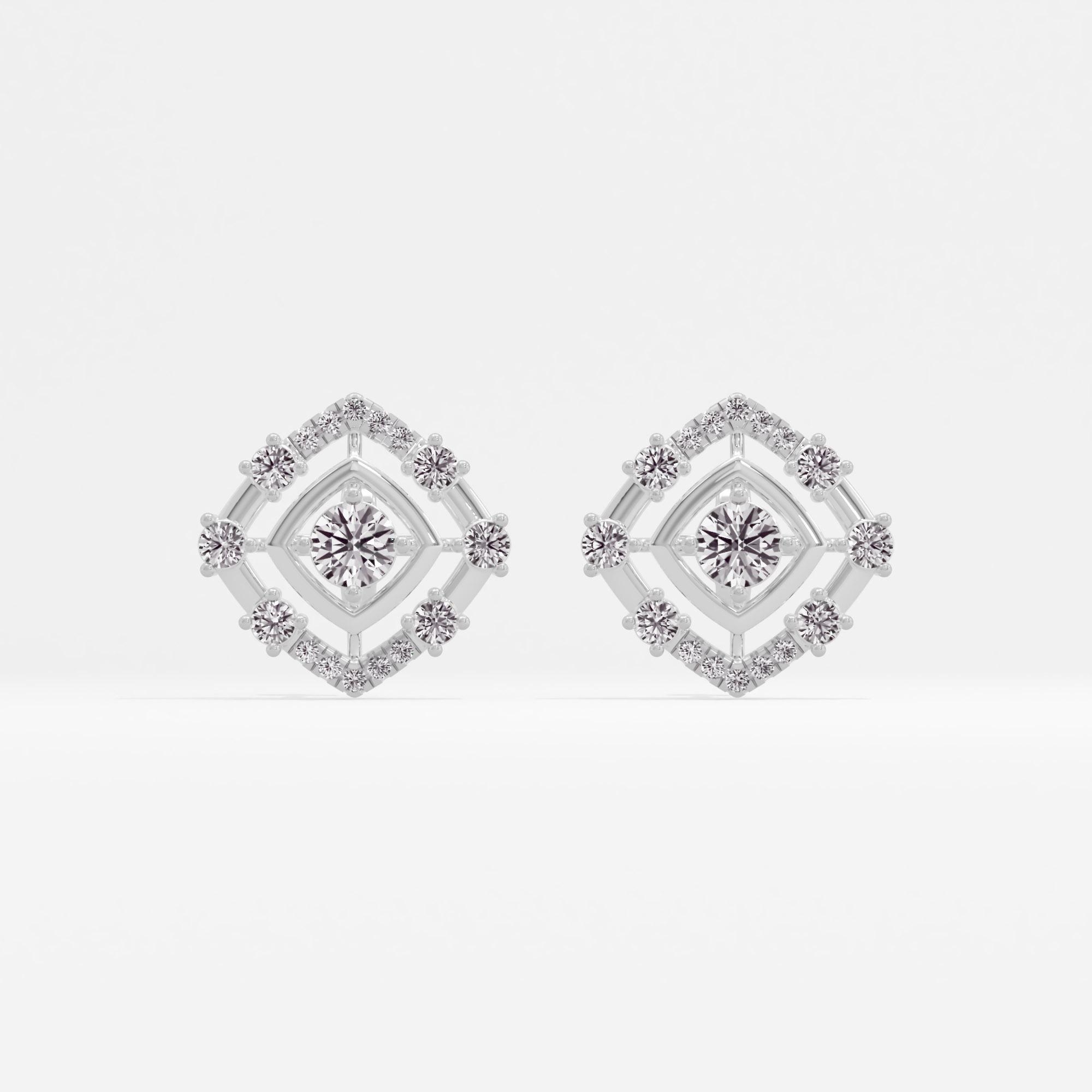 Nebula Gleam Solitaire Stud Earrings