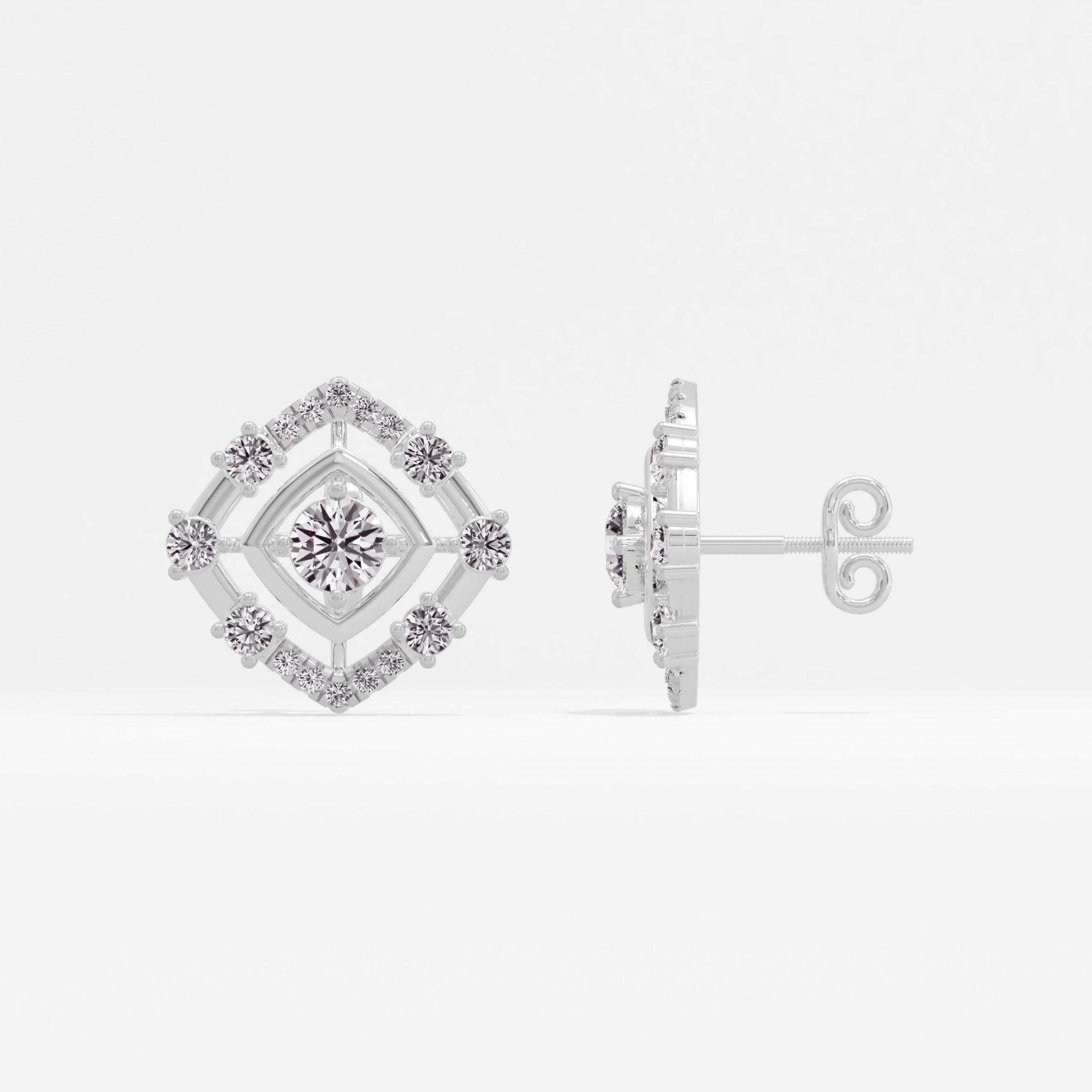 Nebula Gleam Solitaire Stud Earrings