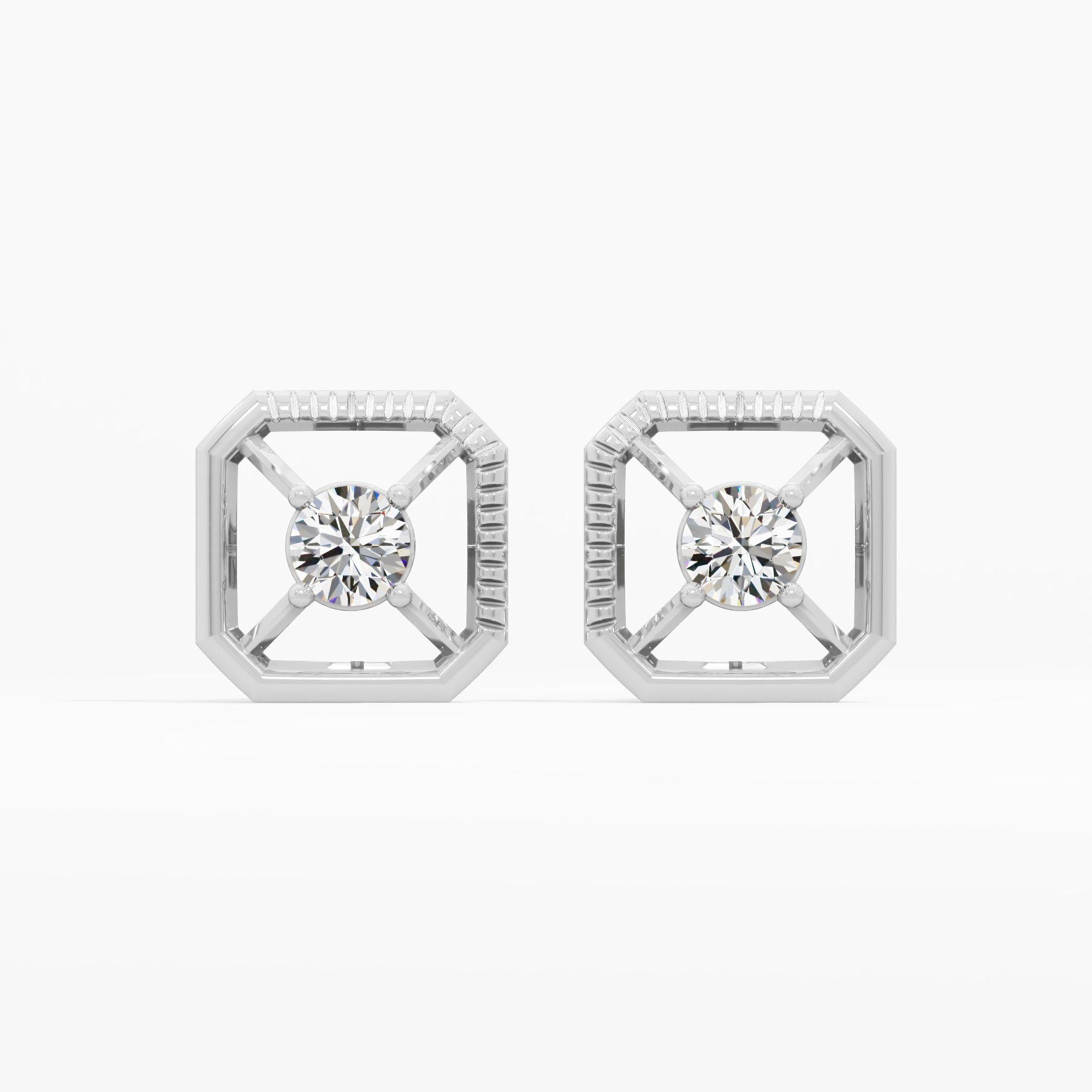 Enigma Captive Solitaire Earrings