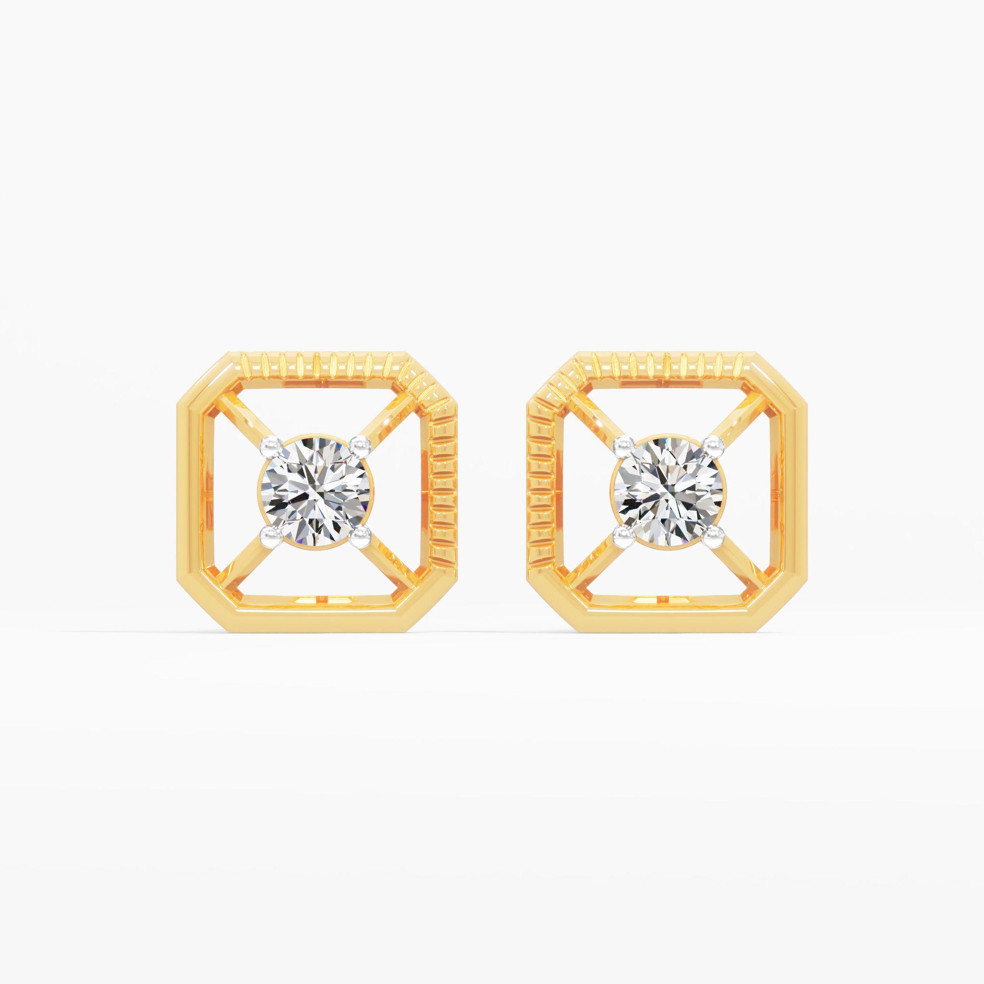 Enigma Captive Solitaire Earrings