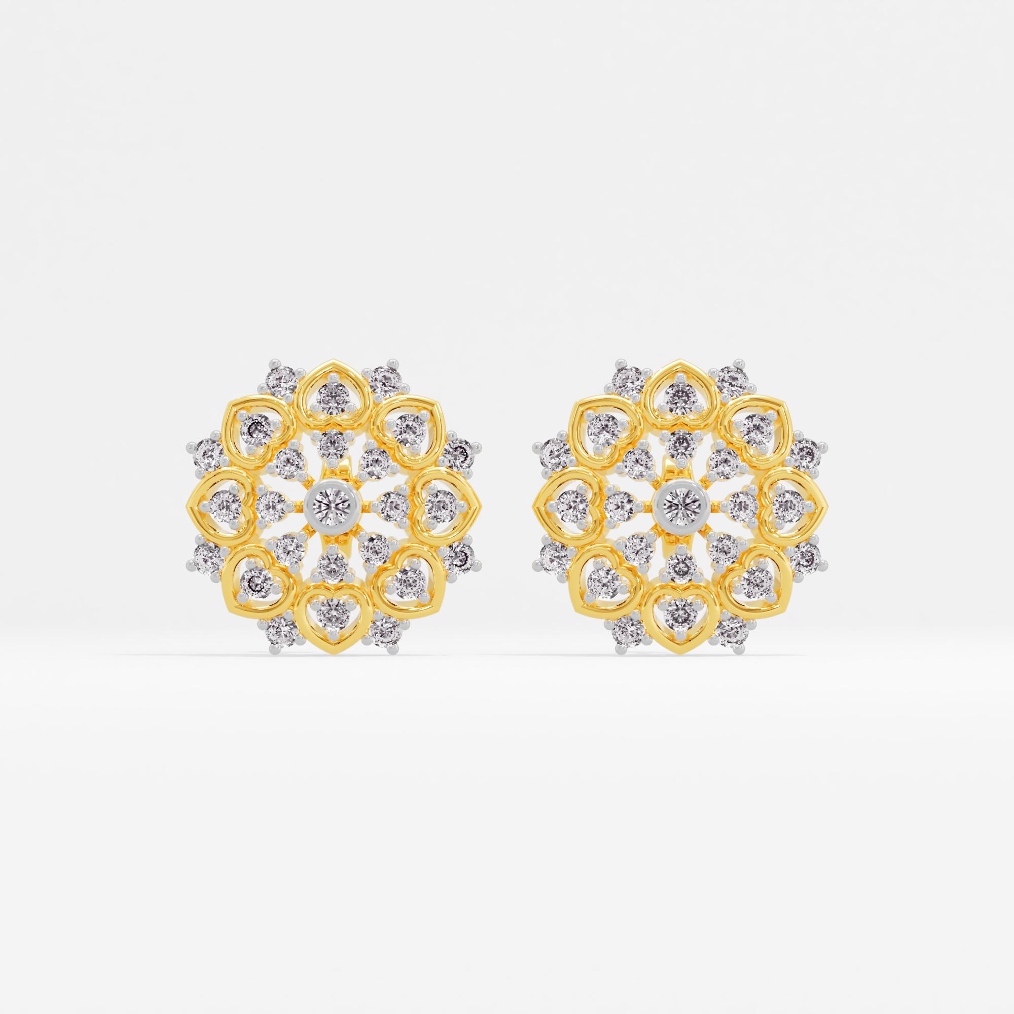 Trinket Delight Cluster Heart Stud Earrings