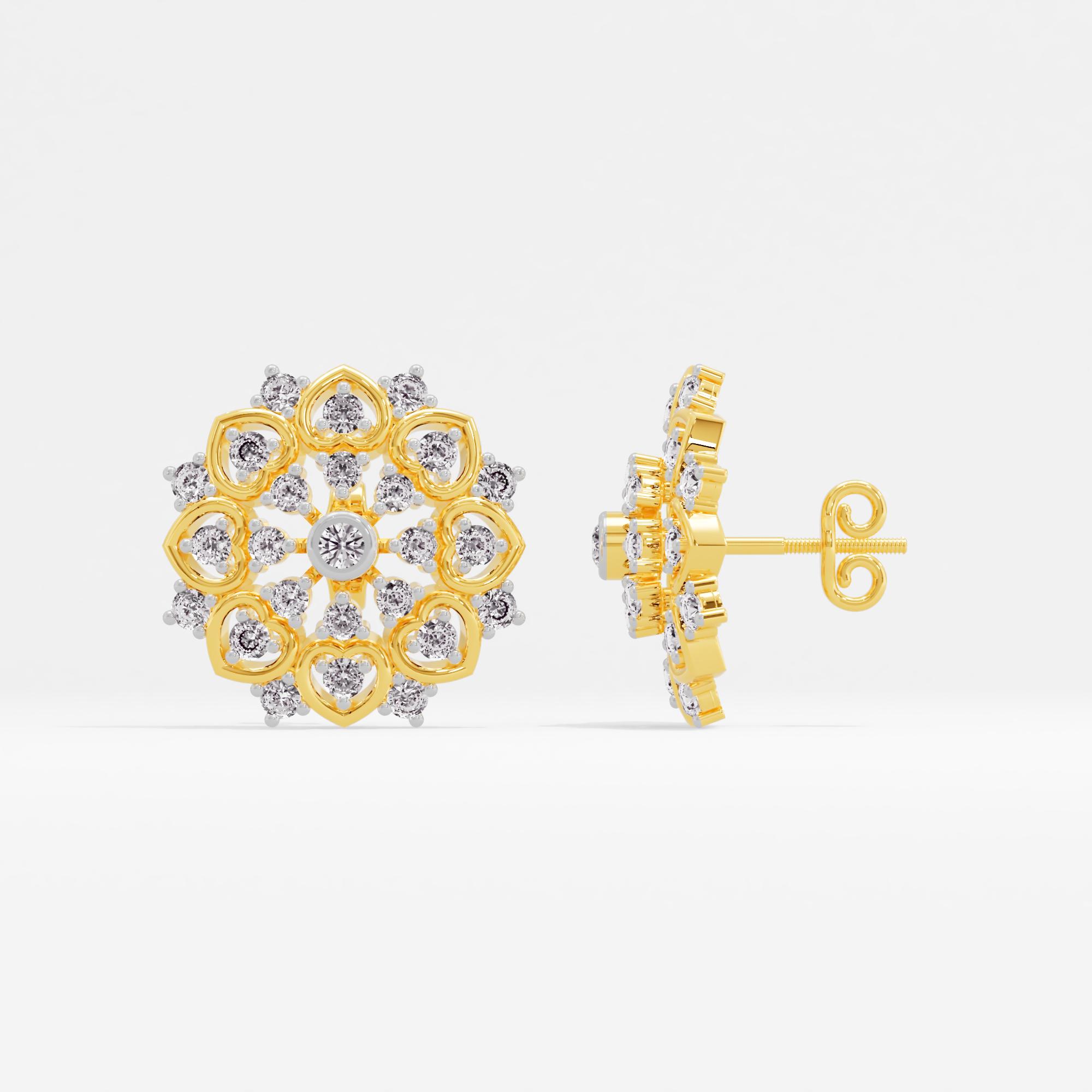 Trinket Delight Cluster Heart Stud Earrings
