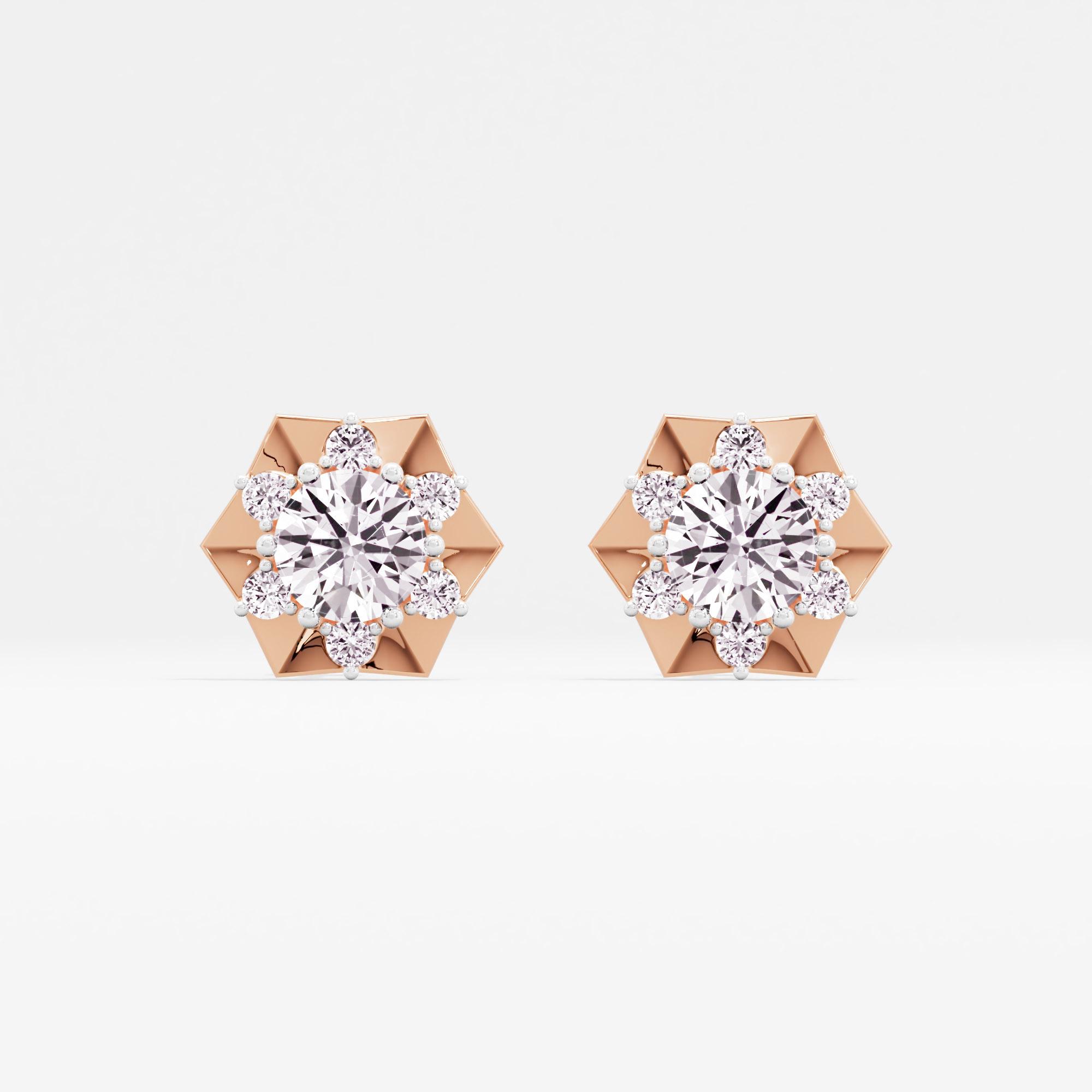 Hexarays Starburst Halo Stud Earrings