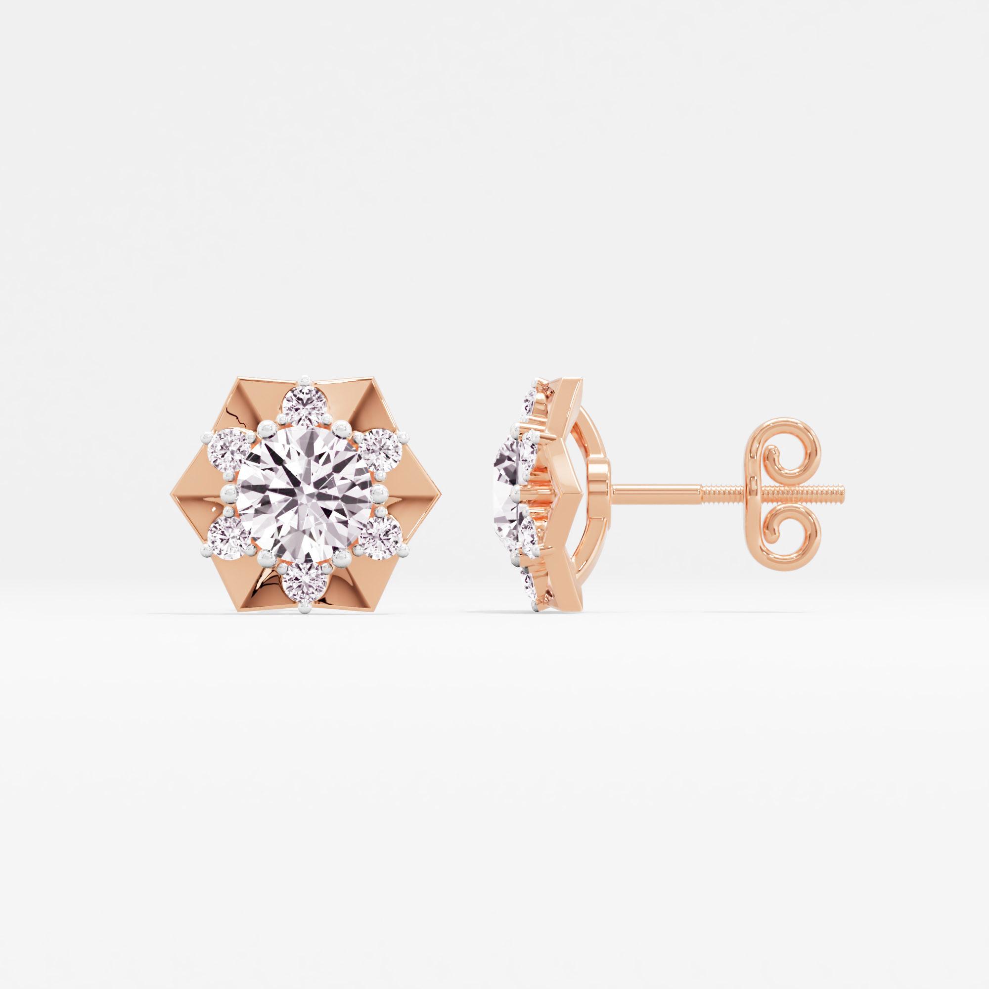 Hexarays Starburst Halo Stud Earrings