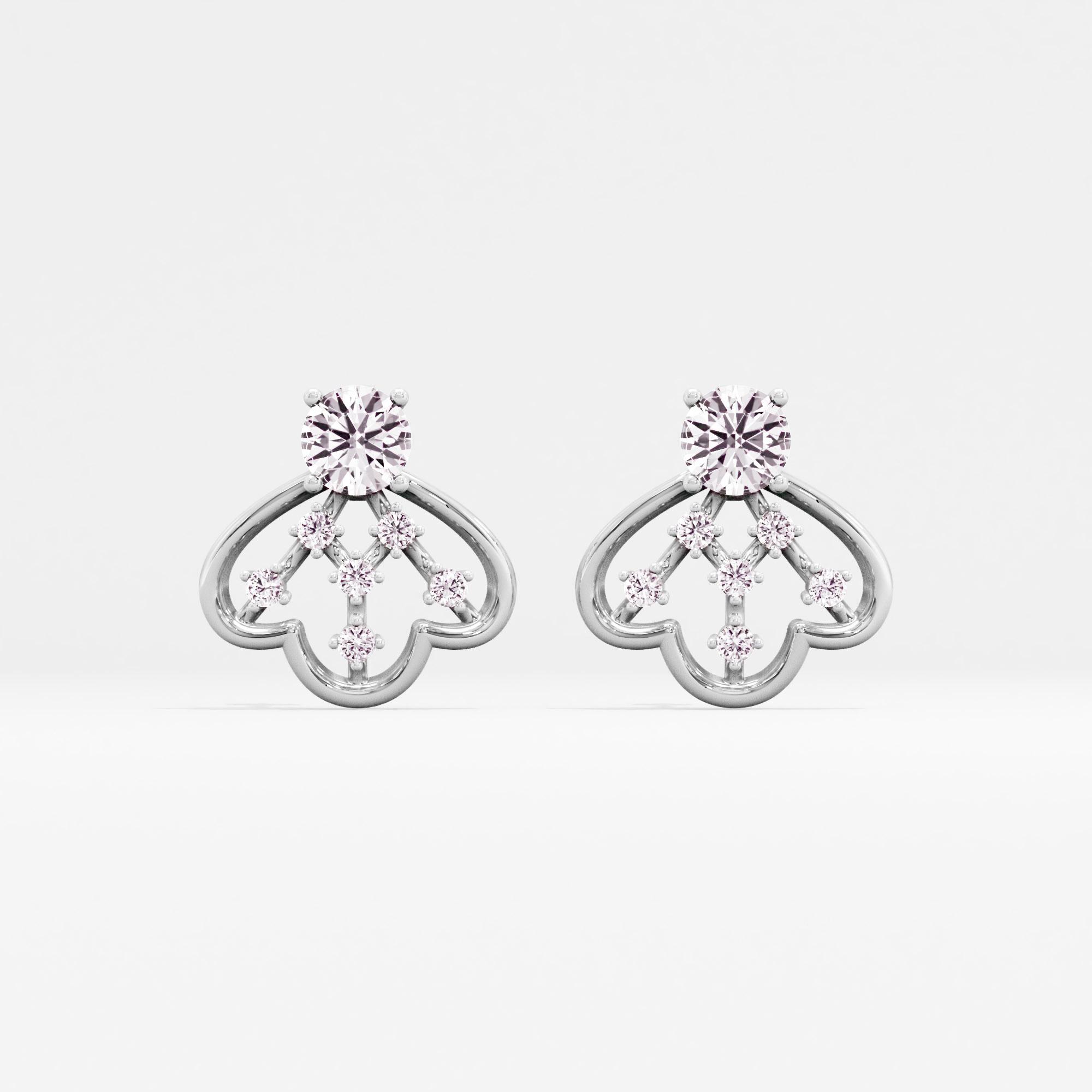 Misty Shine Solitaire Stud Earrings