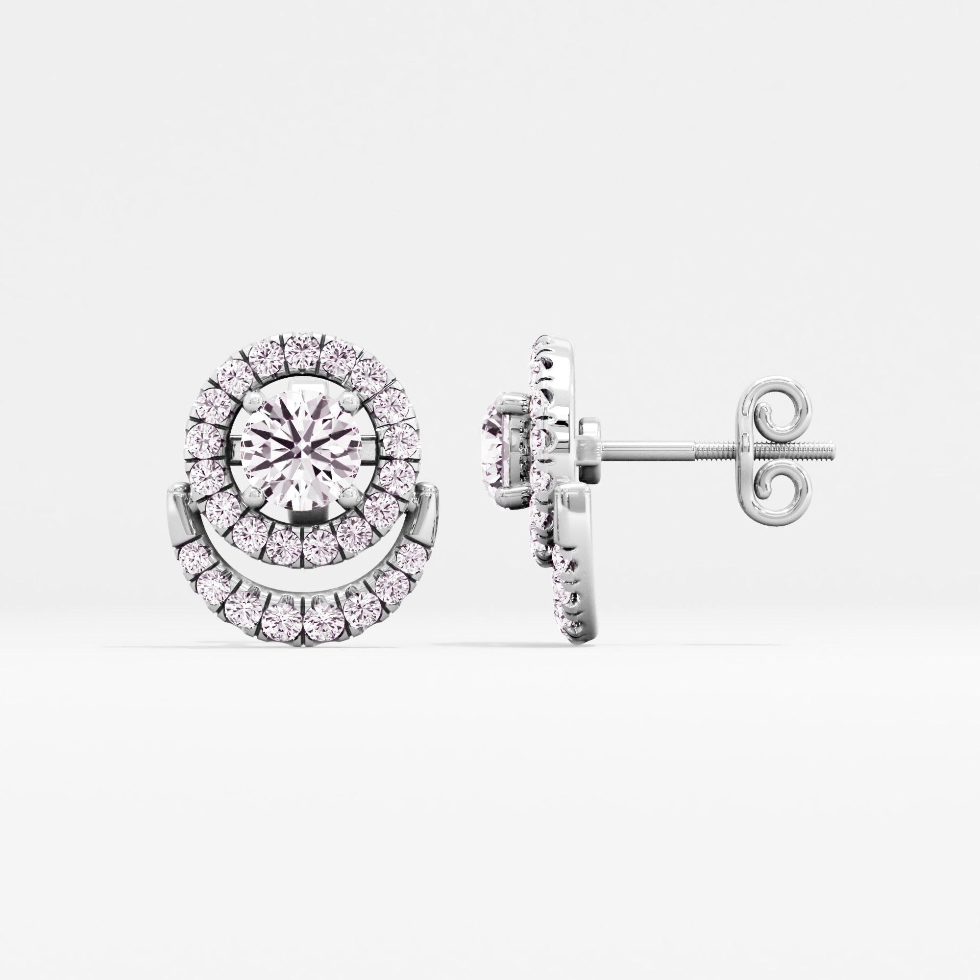 Semicirque Solitaire Stud Earrings
