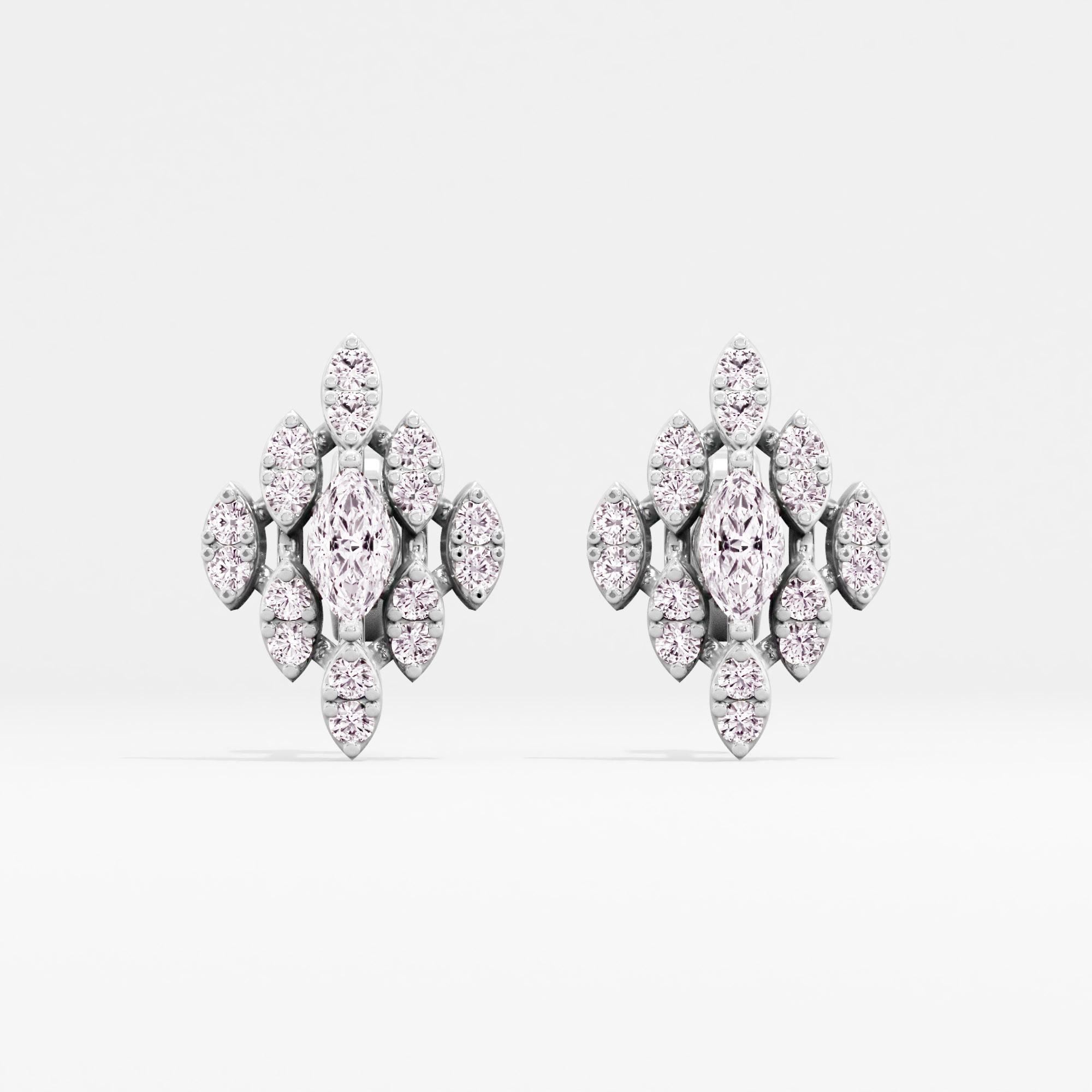 Facet Fusion Solitaire Stud Earrings