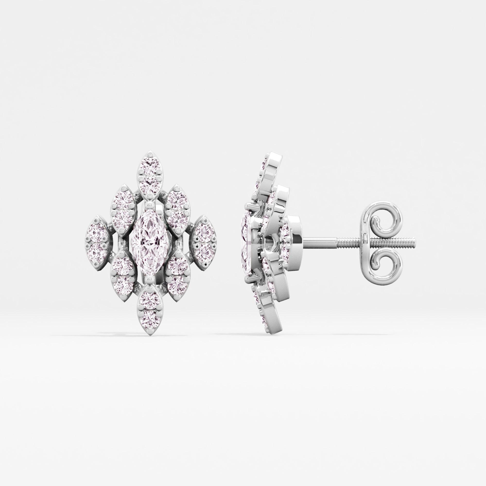 Facet Fusion Solitaire Stud Earrings