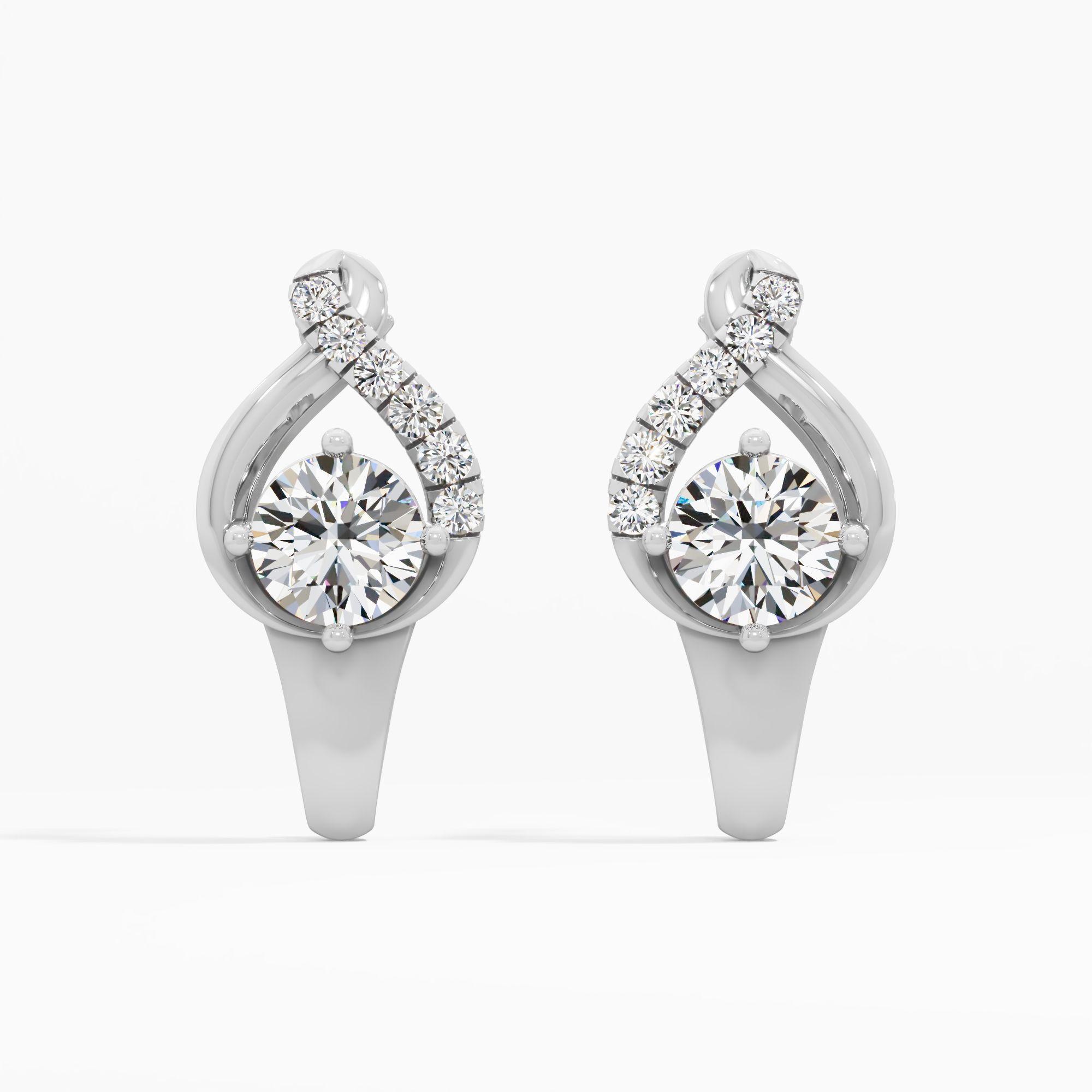 Celestia Flame Solitaire Studs