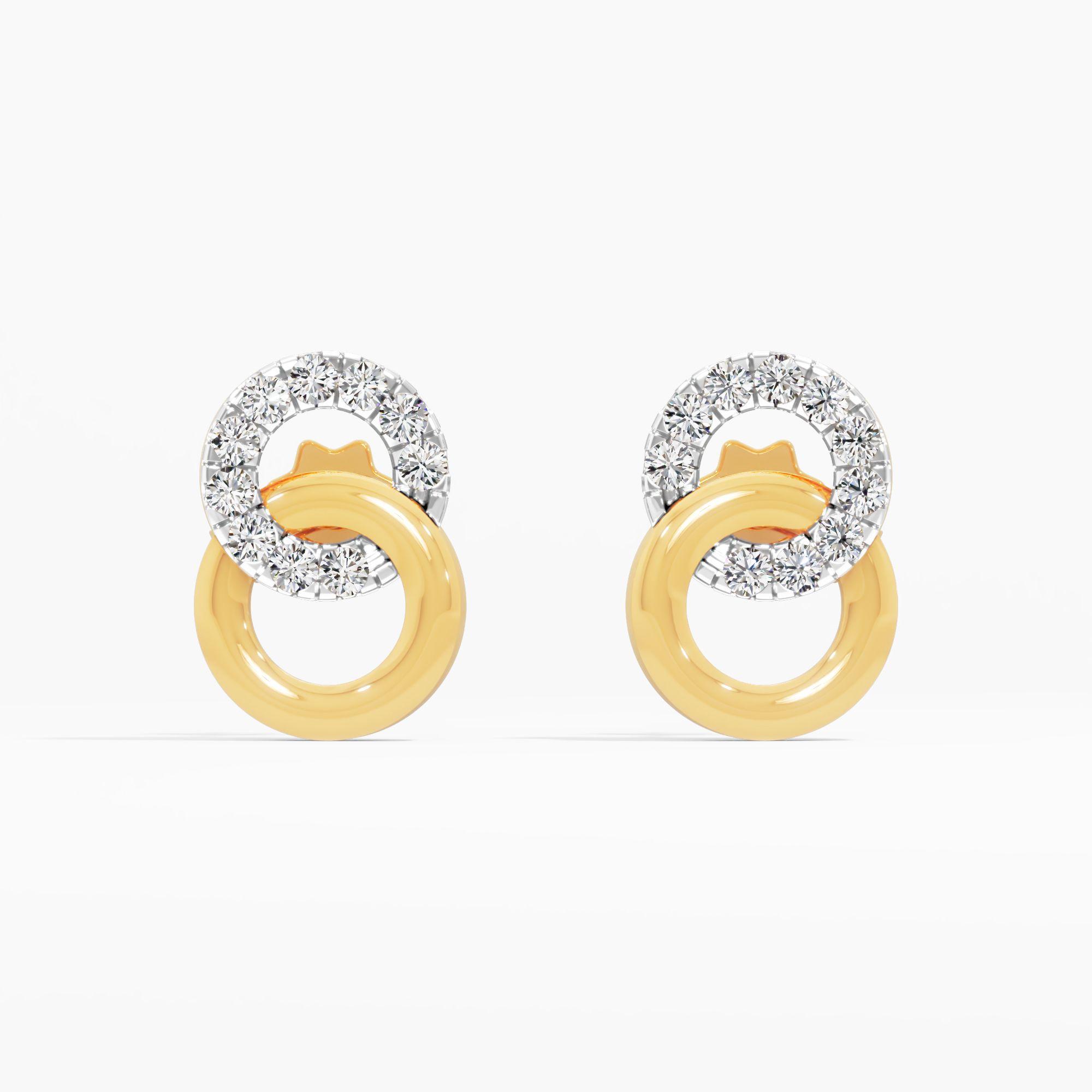 Double Circle Stud Earrings