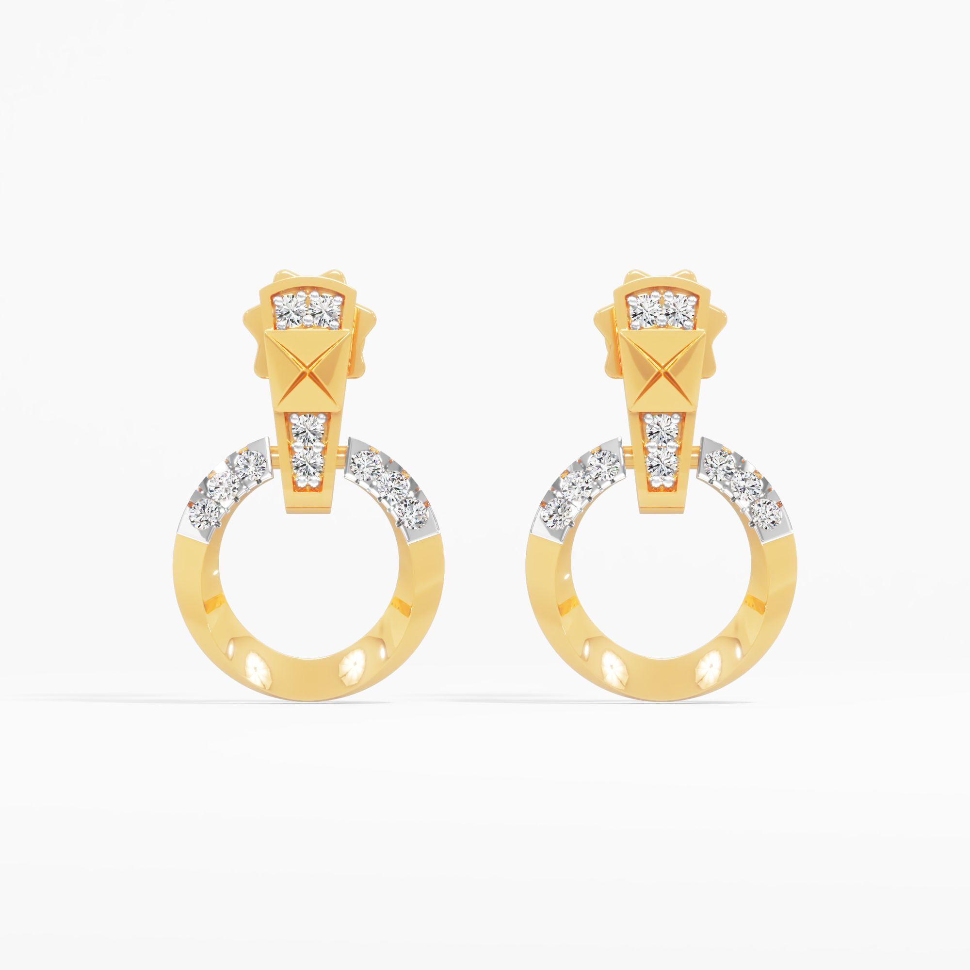 Ornate Hoop Drop Earrings