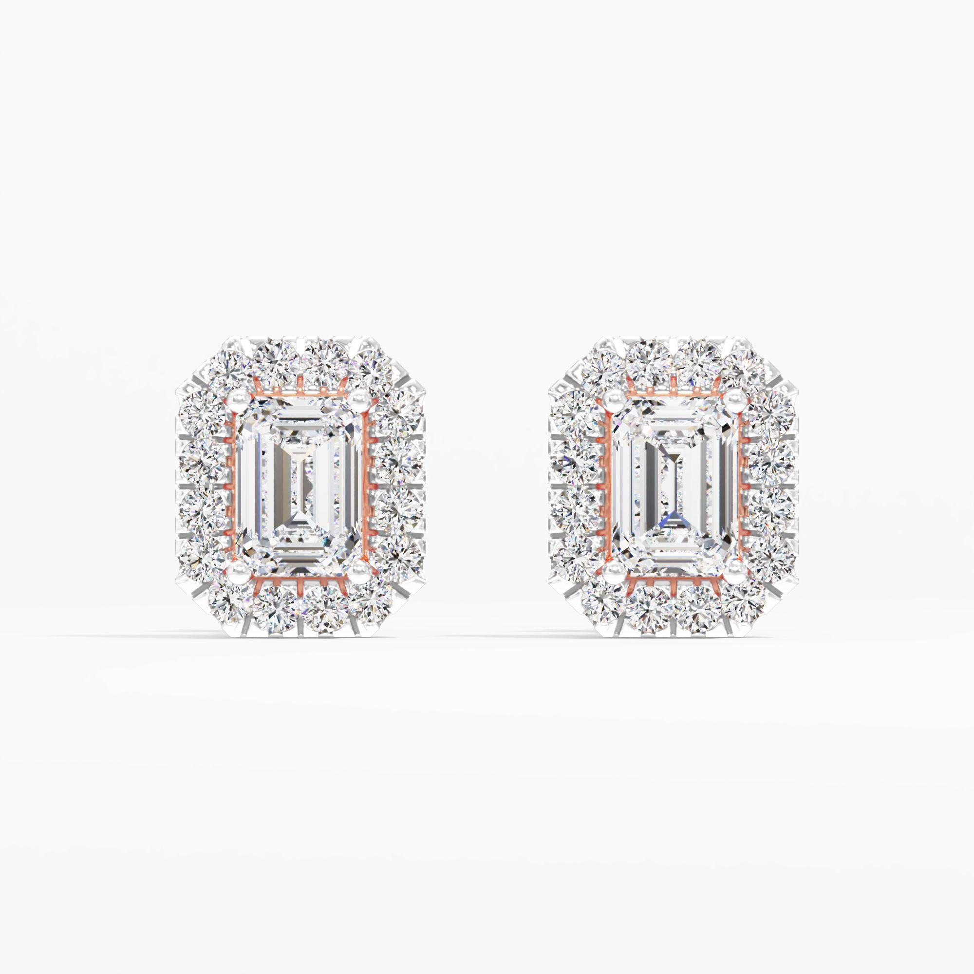 Emerald Solitaire Stud Earrings