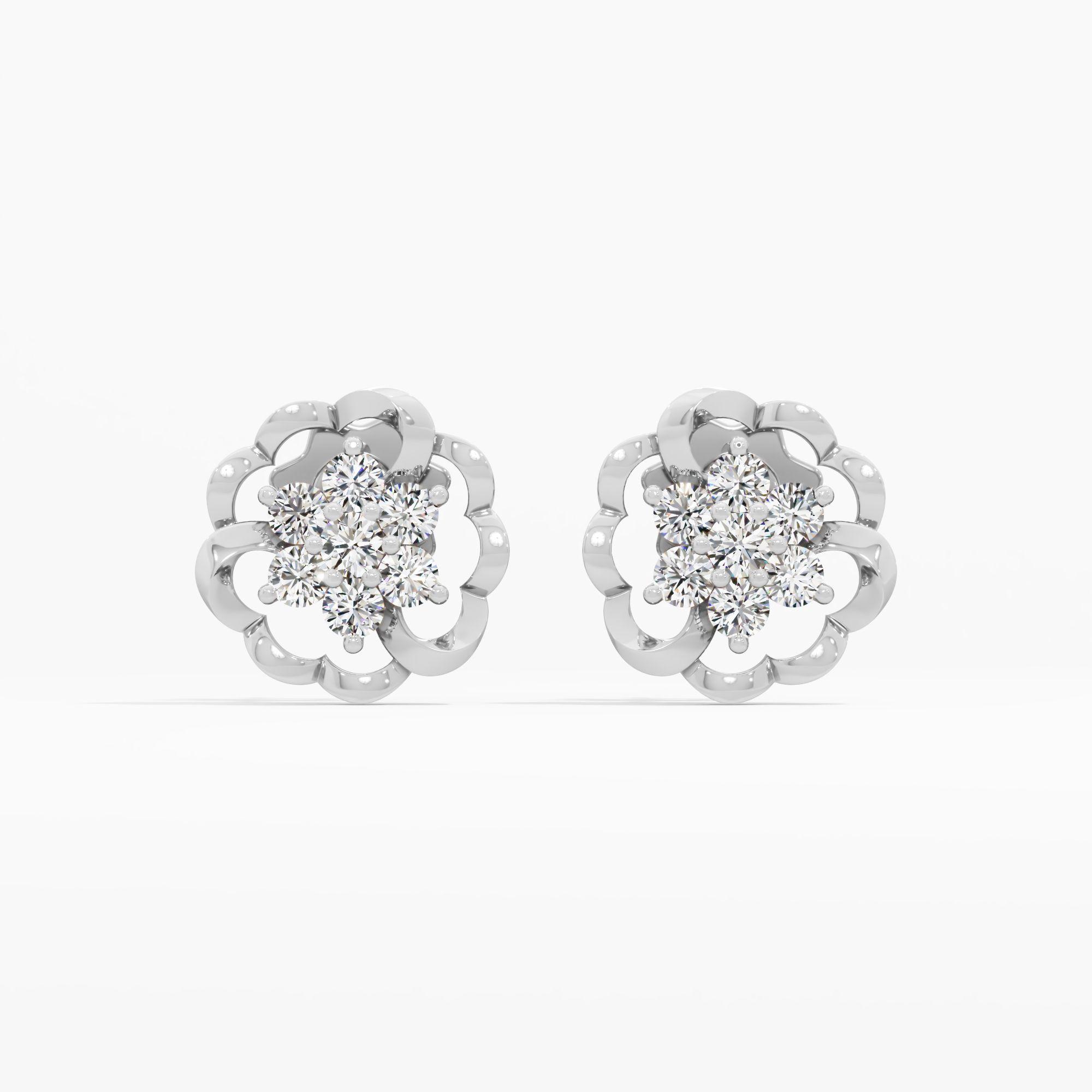 Petalite Cluster Stud Earrings