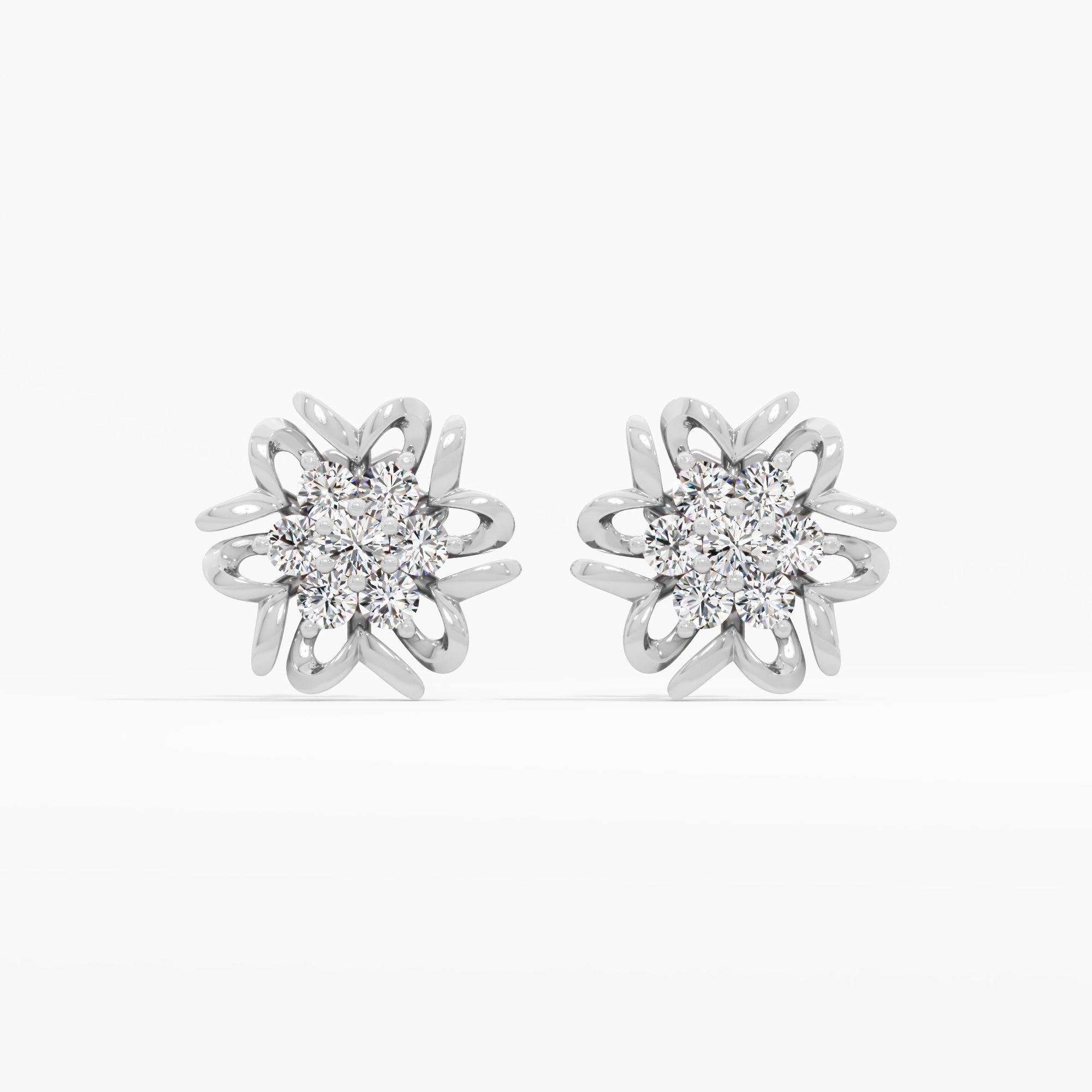 Sinuous Petal Stud Earrings