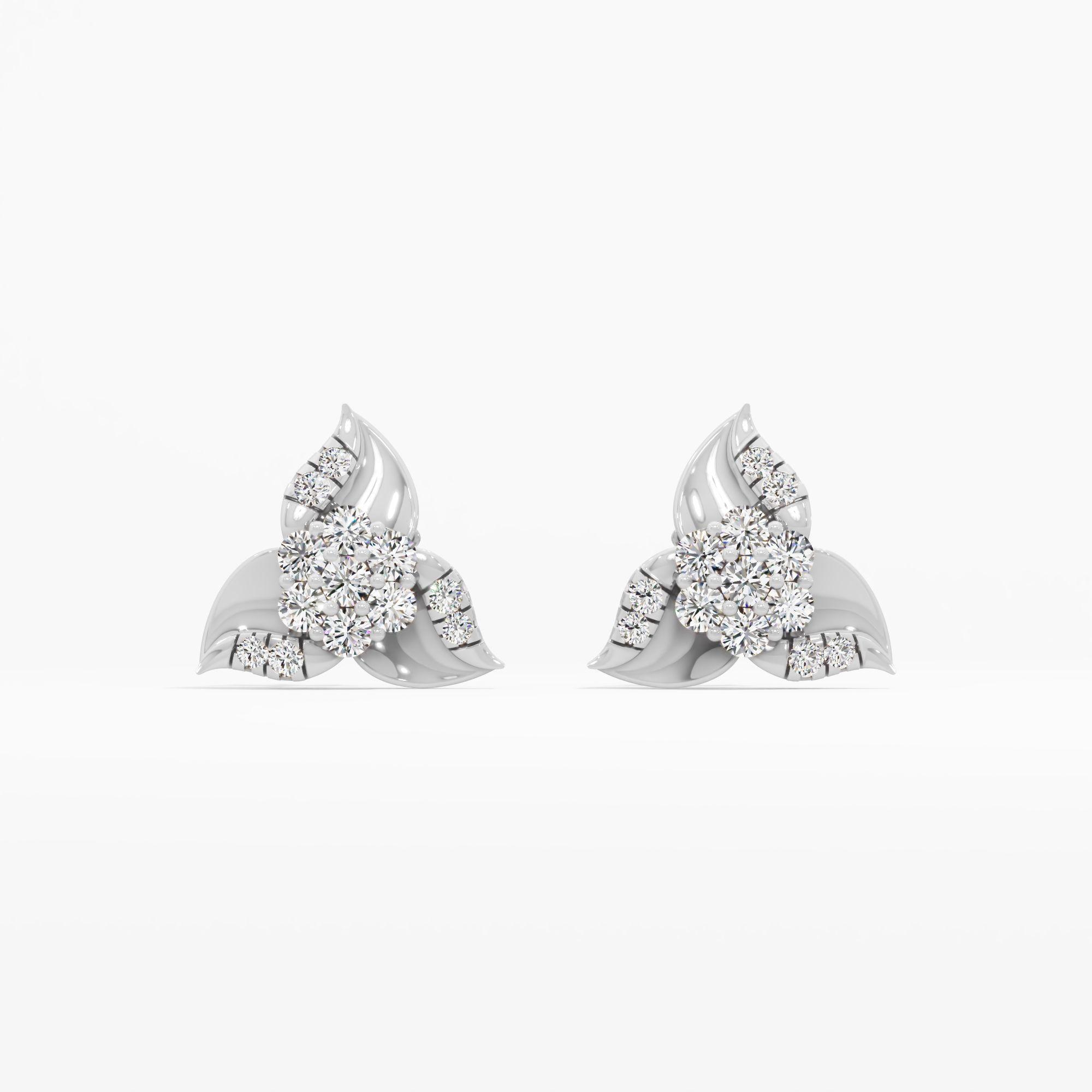 Trio Bloom Cluster Stud Earrings