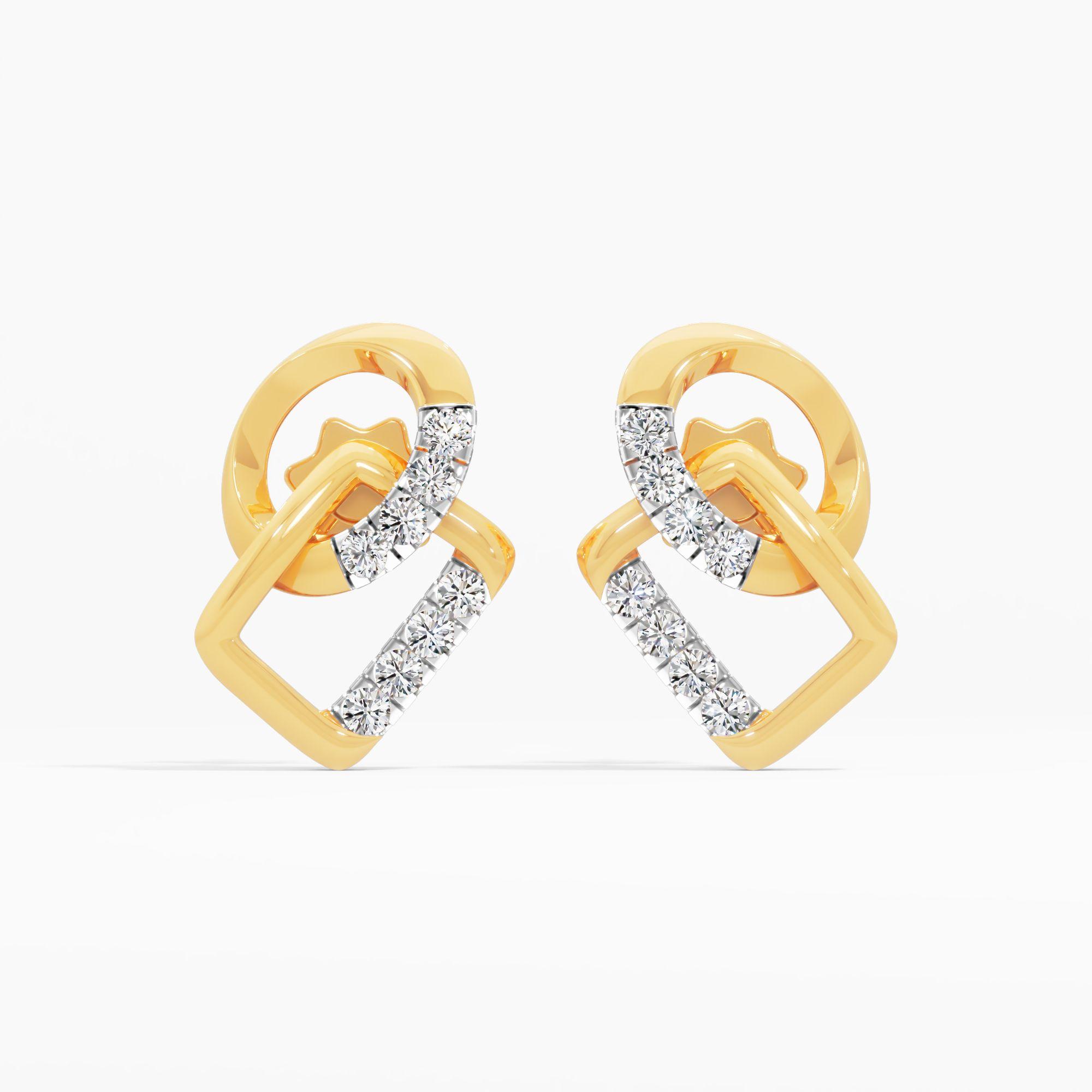 Modern Union Stud Earrings