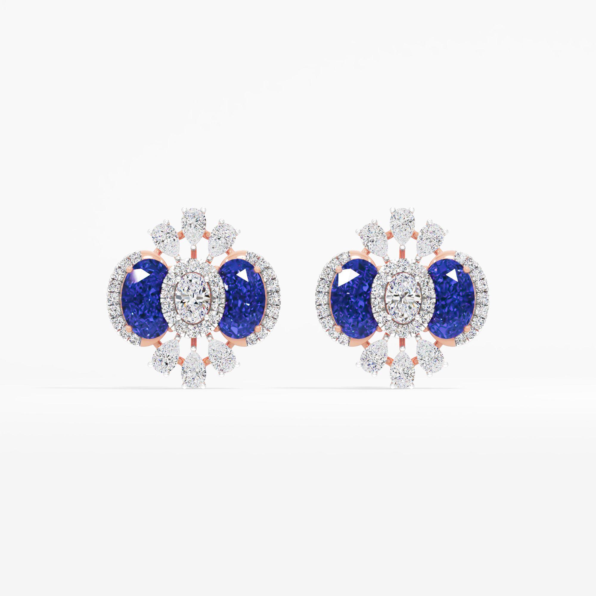 Imperial Sapphire Stud Earrings