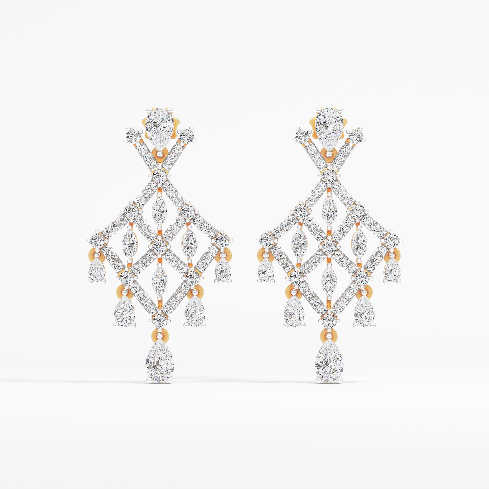 Chandelier Cluster Dangle Earrings