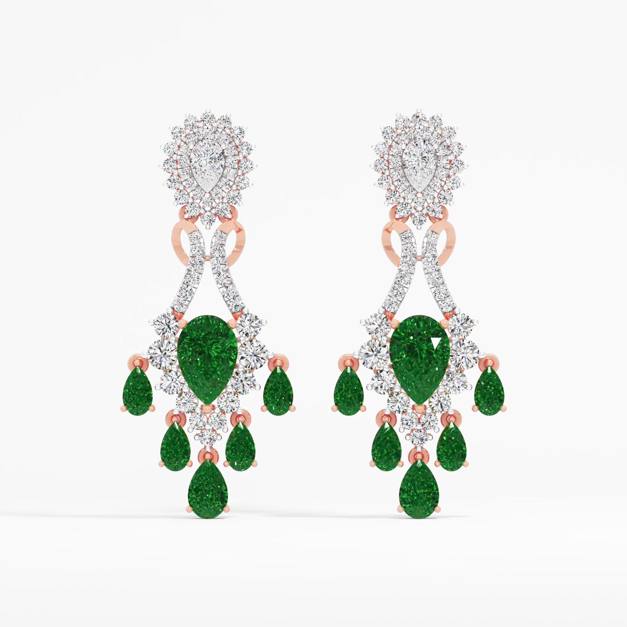 Majestic Flow Dangle Earrings