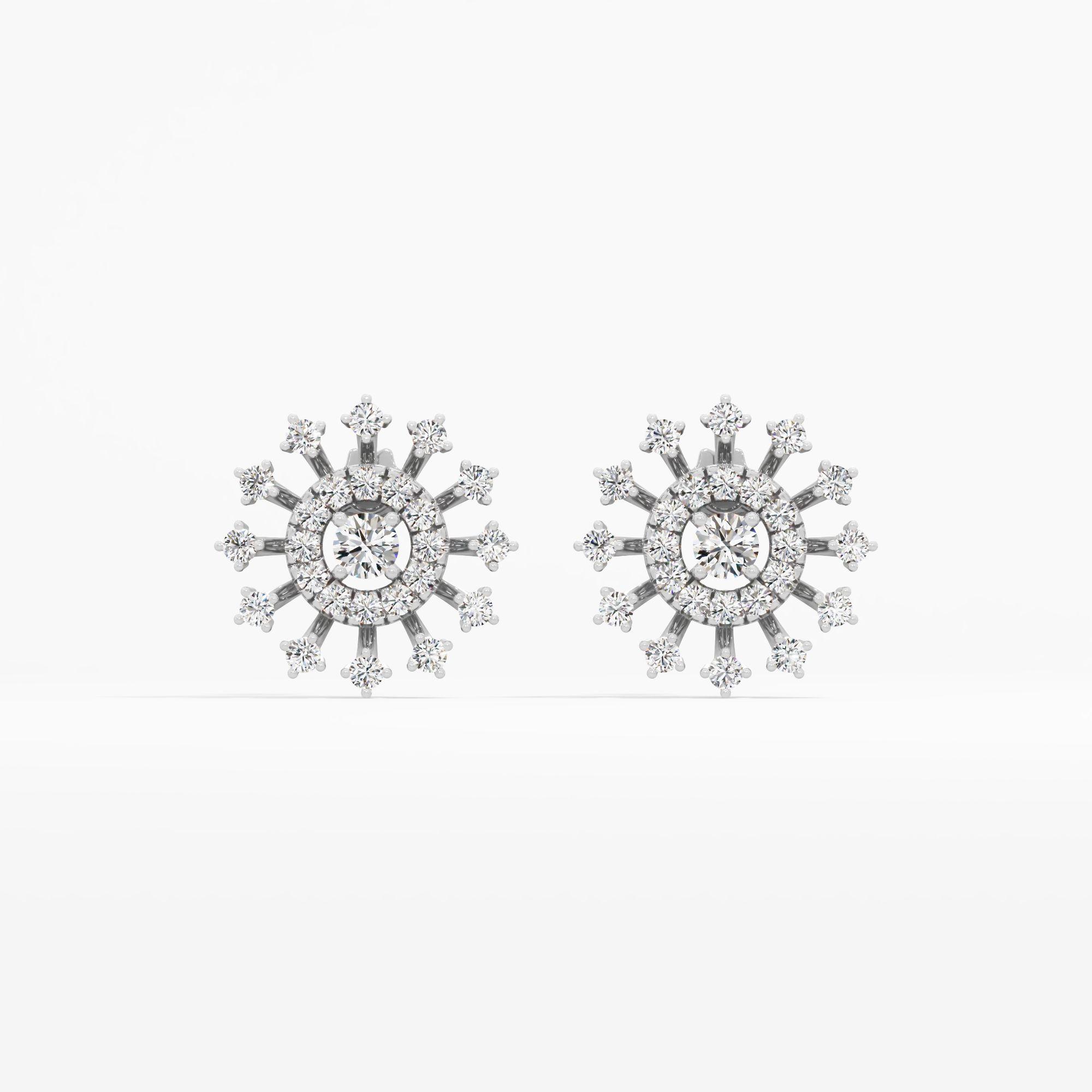 Firework Solitaire Stud Earrings