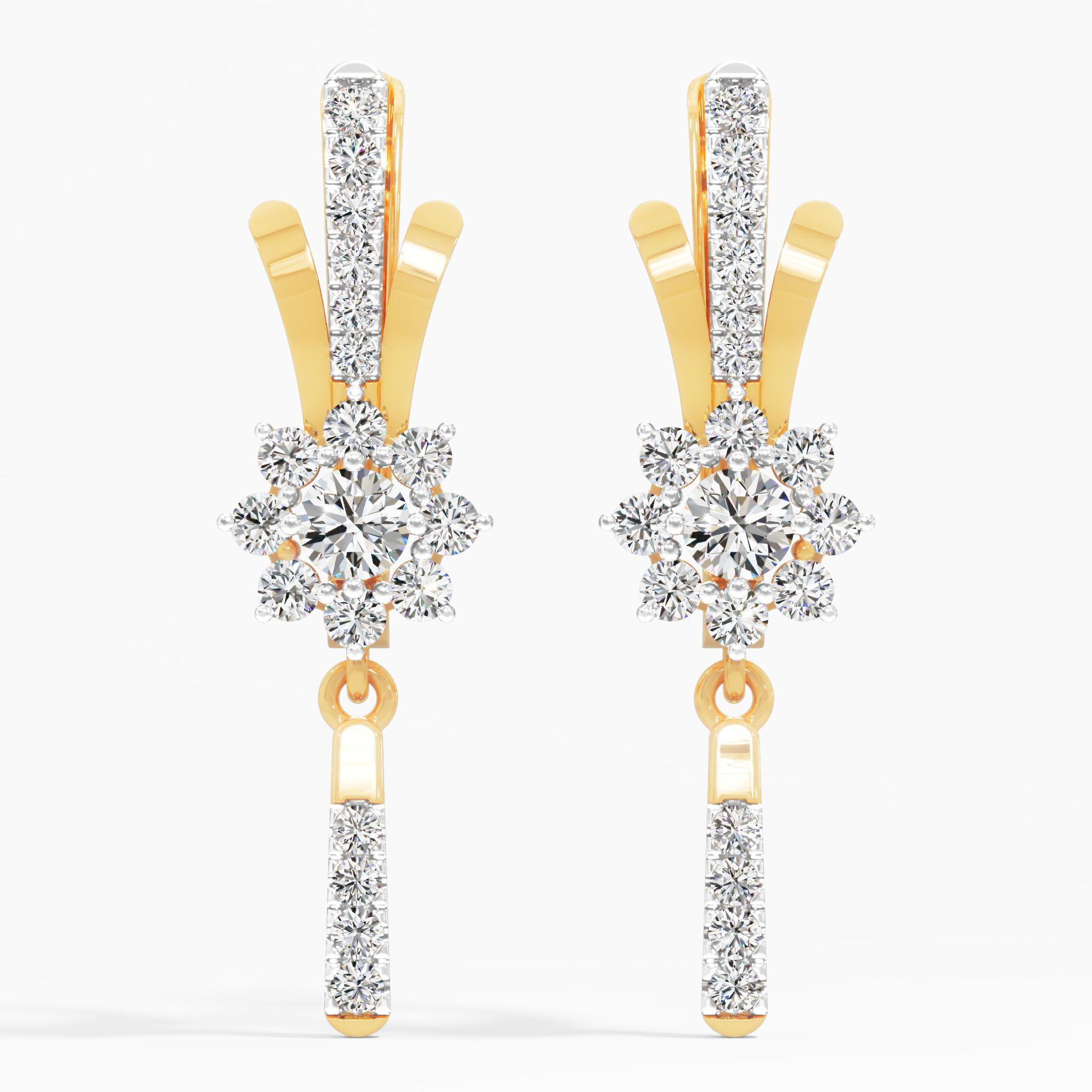 Bloomstick Diamond Drop Earrings