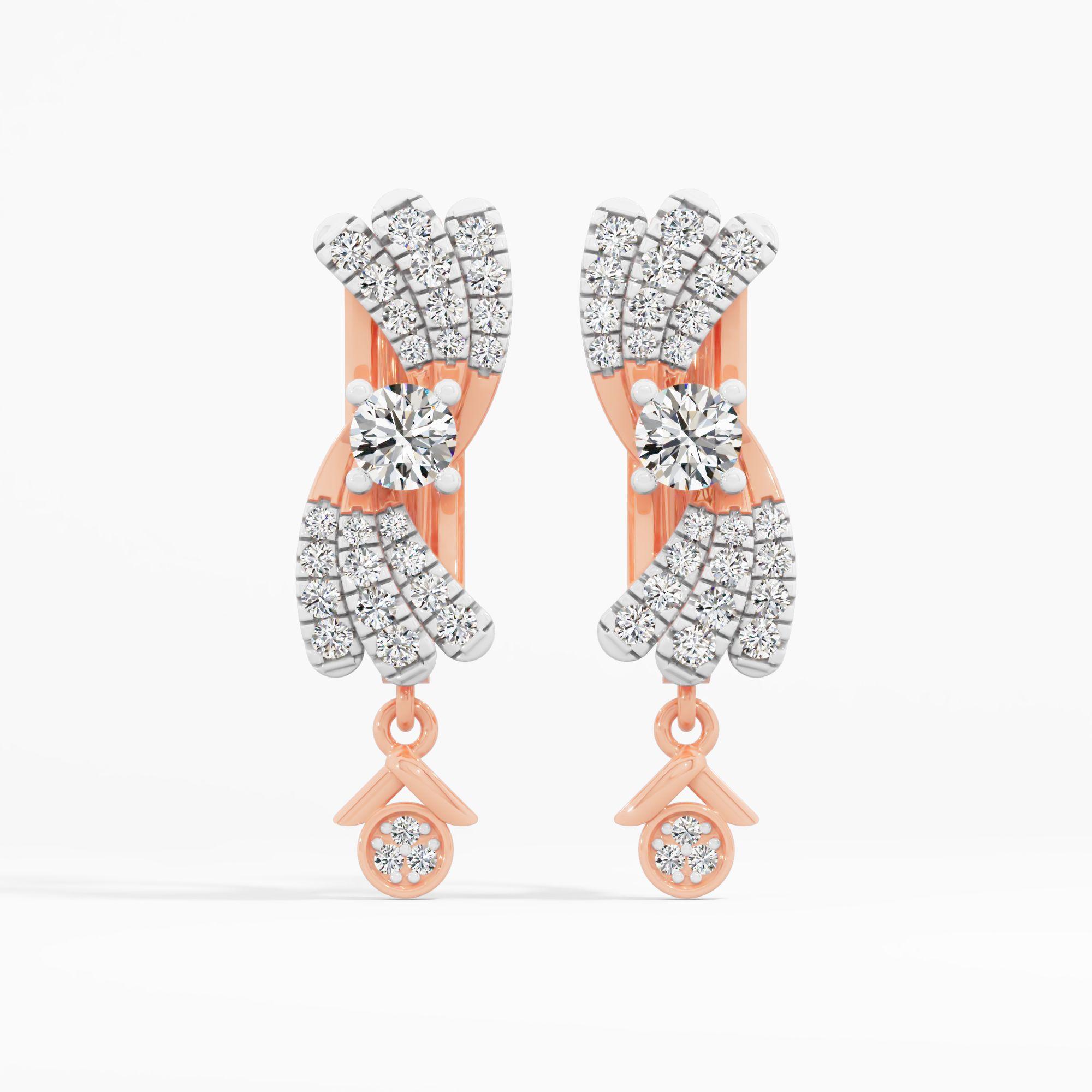 Dancing Charm Diamond Dangle Earrings