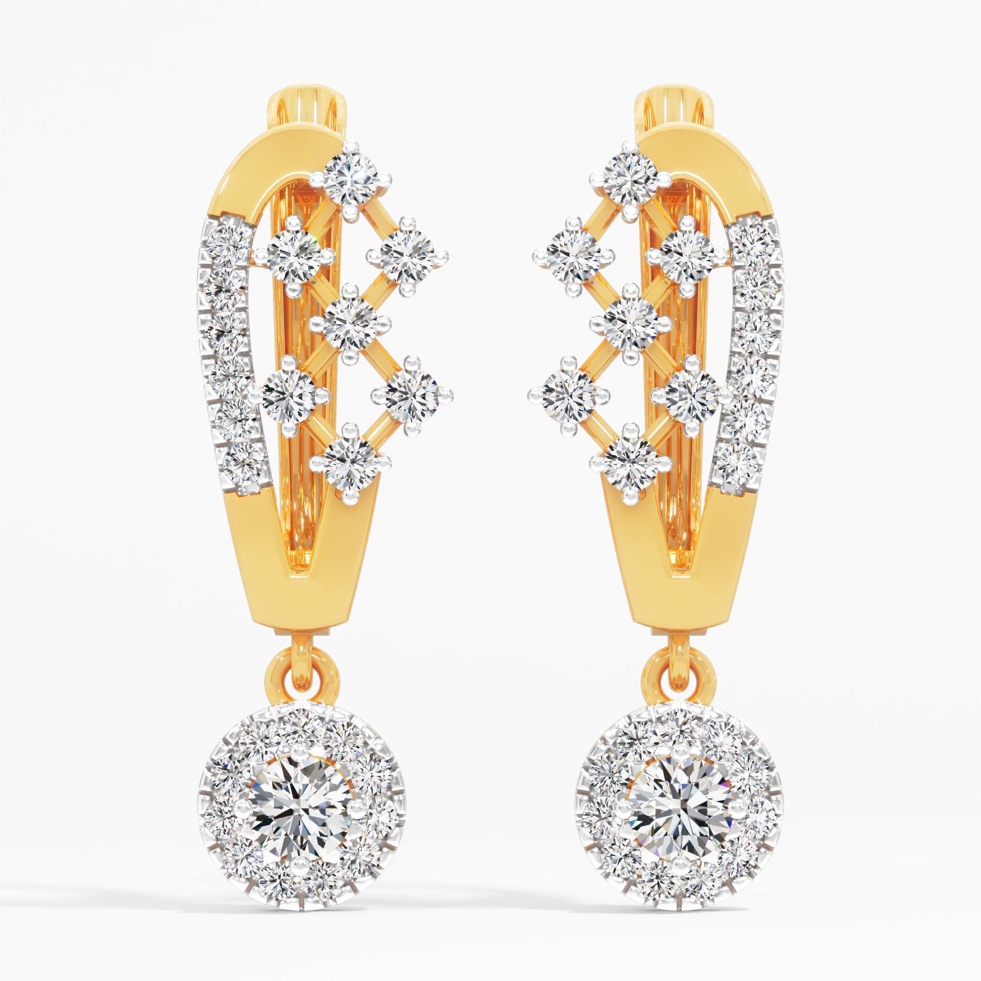 Jharokha Halo Dangle Earrings