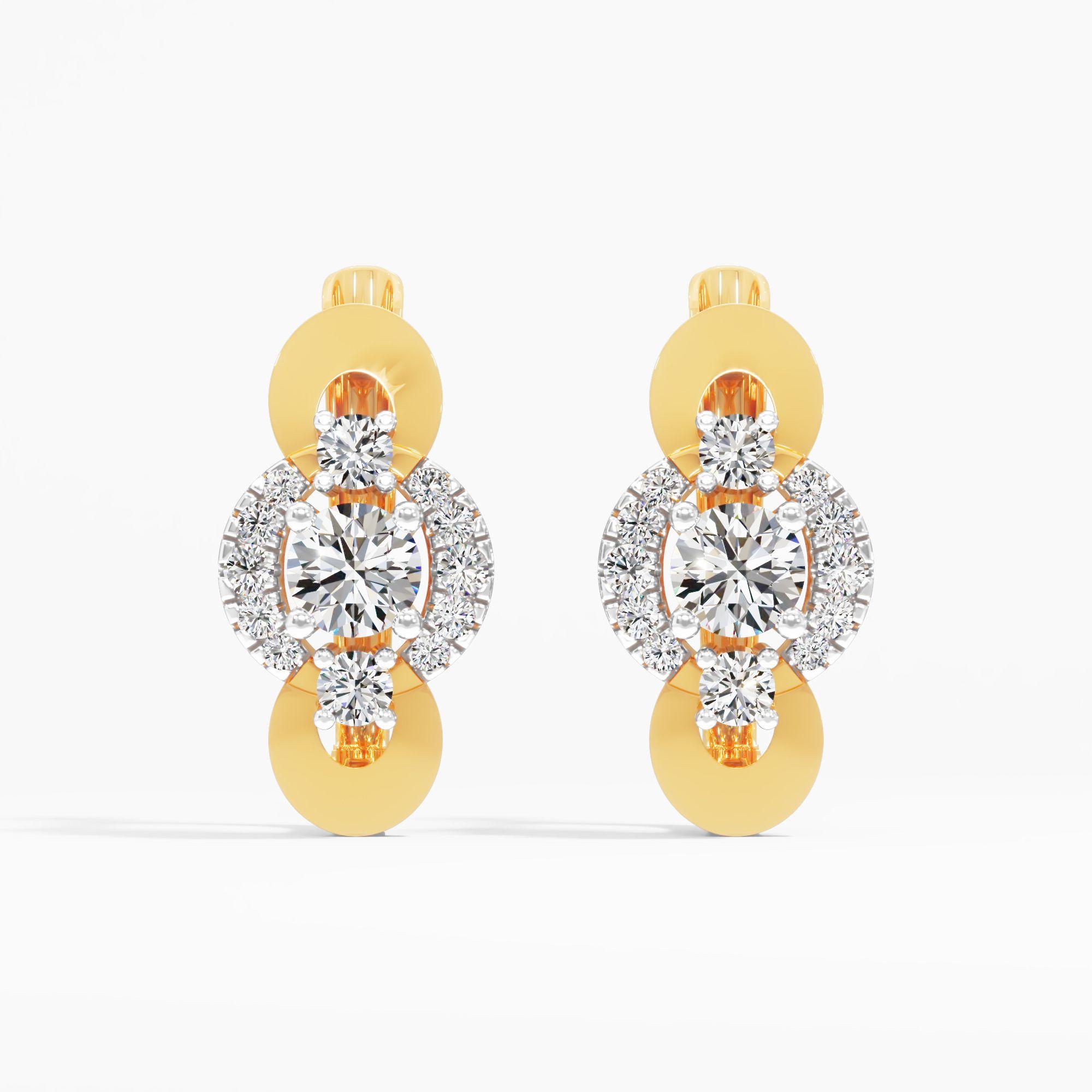 Duet of Light Halo Huggie Earrings