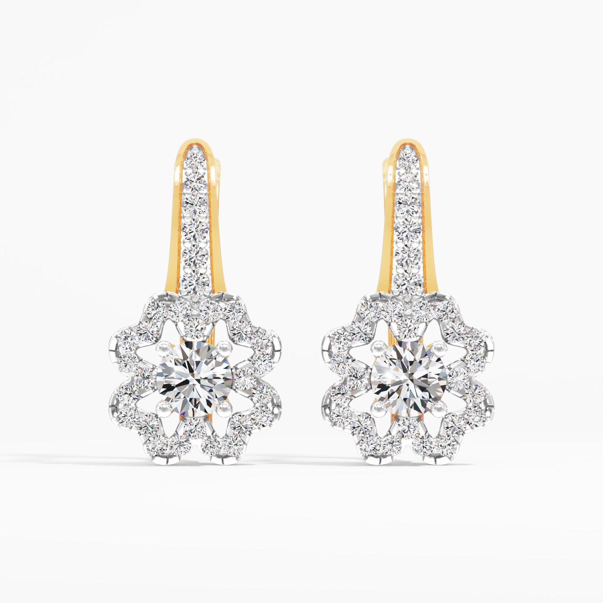 Sparkling Floral Drop Earrings