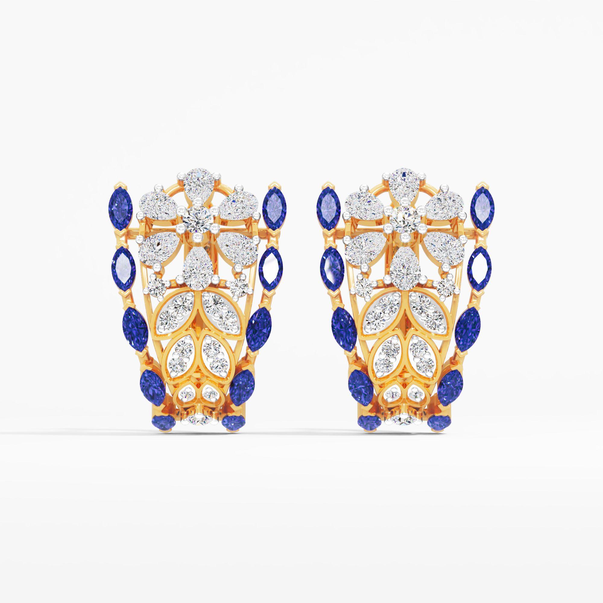 Velvet Crest Hoop Earrings