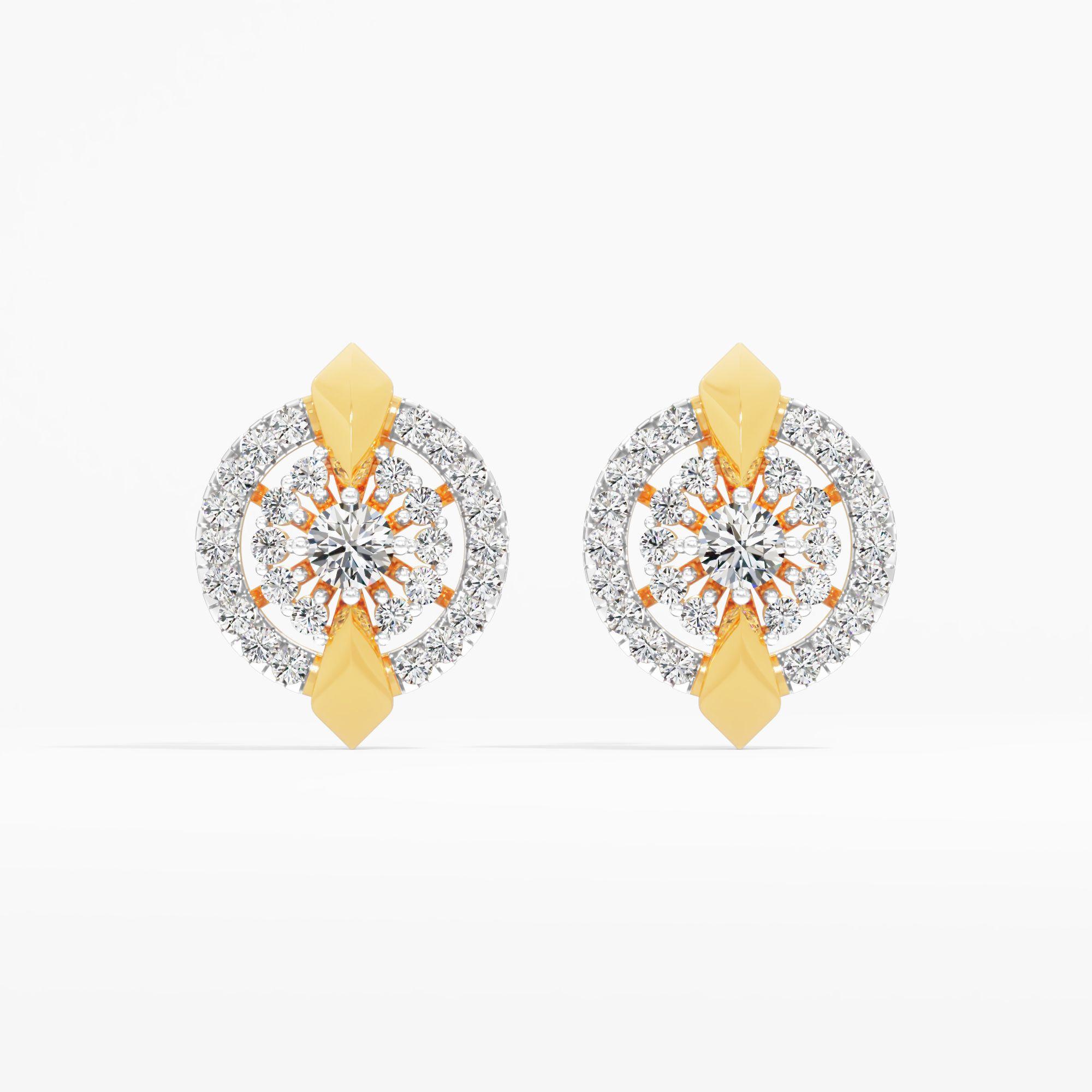Sparkling Rosette Stud Earrings