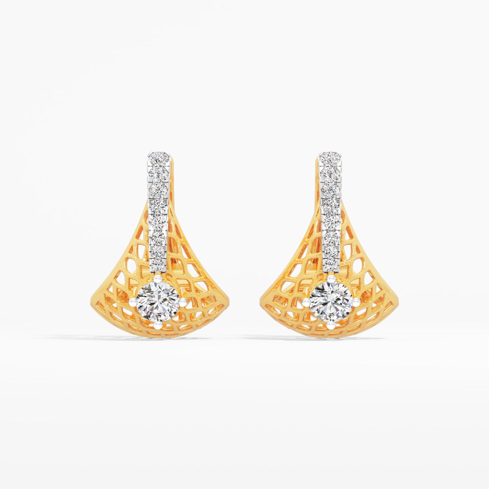 Geometric Bell Huggie Earrings