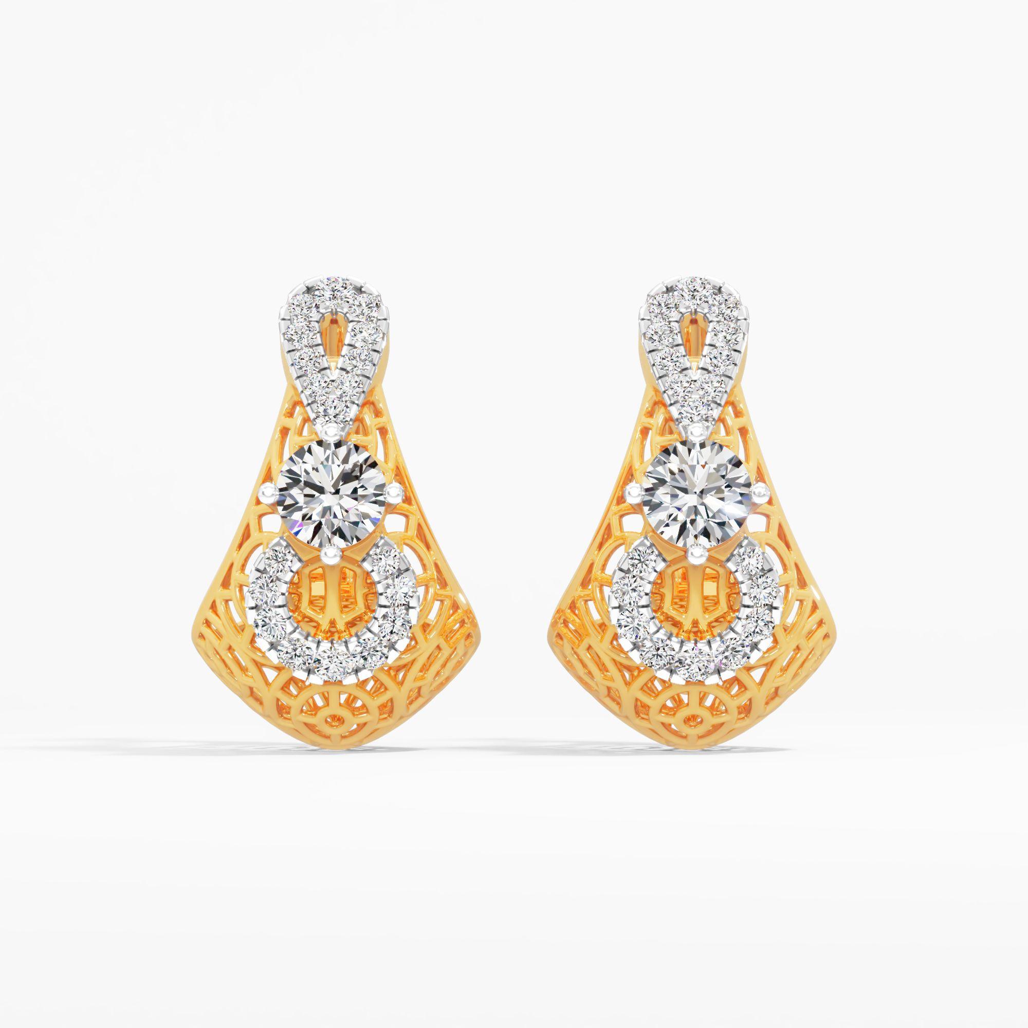 Ornate Trio Huggie Earrings