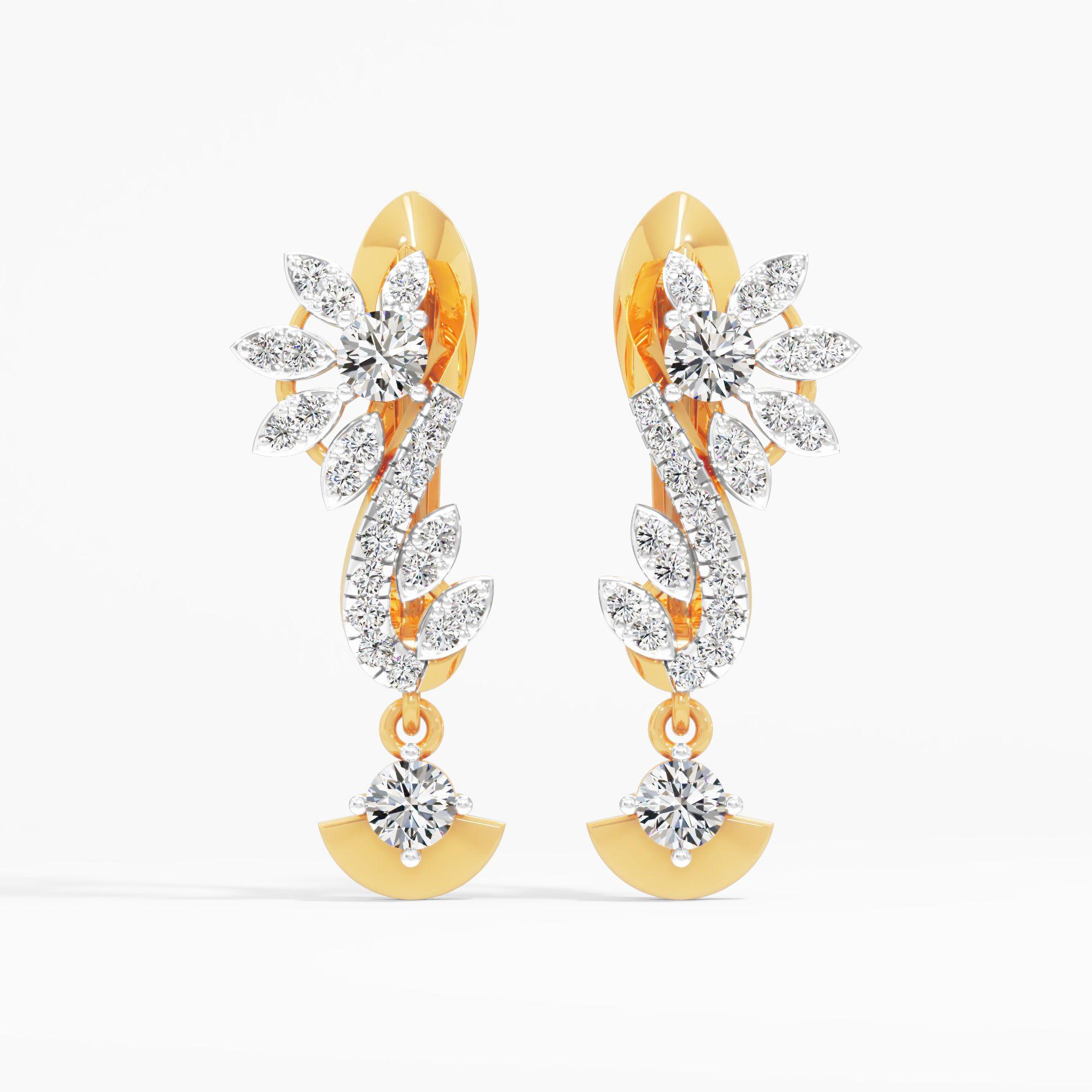 Blossoming Vine Drop Earrings