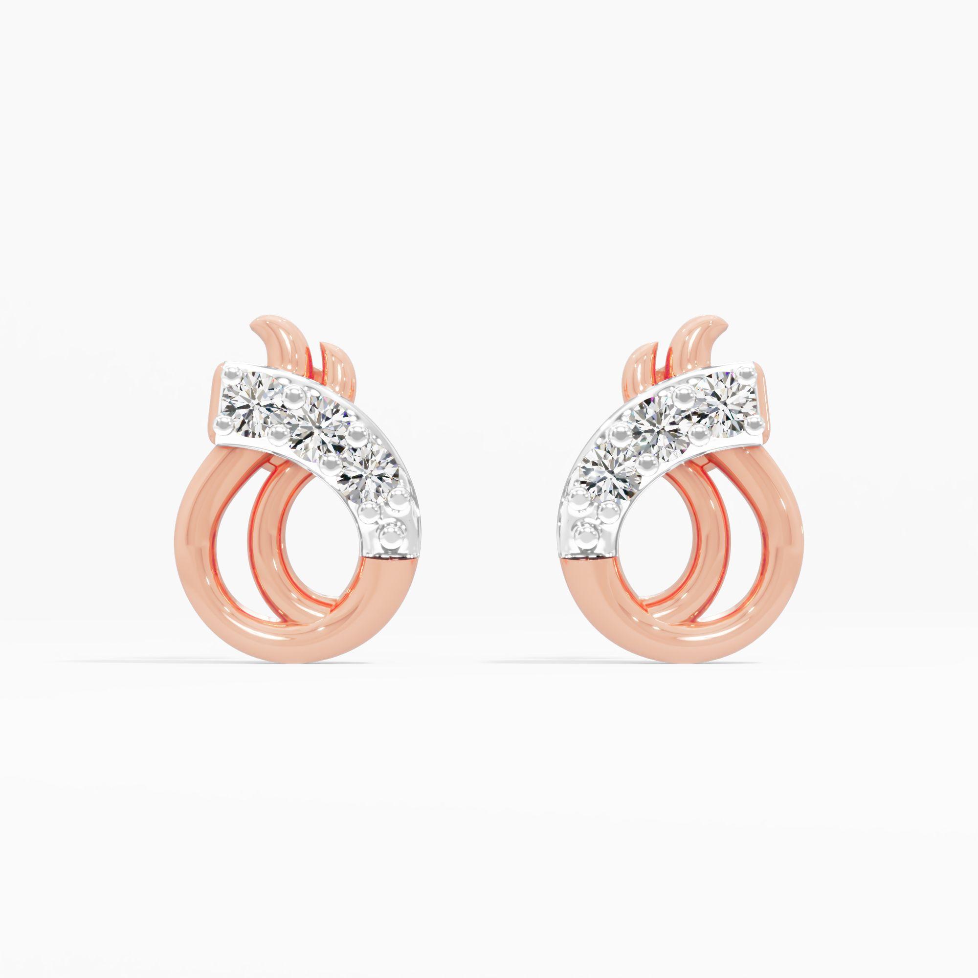 Parallel Arc Stud Earrings