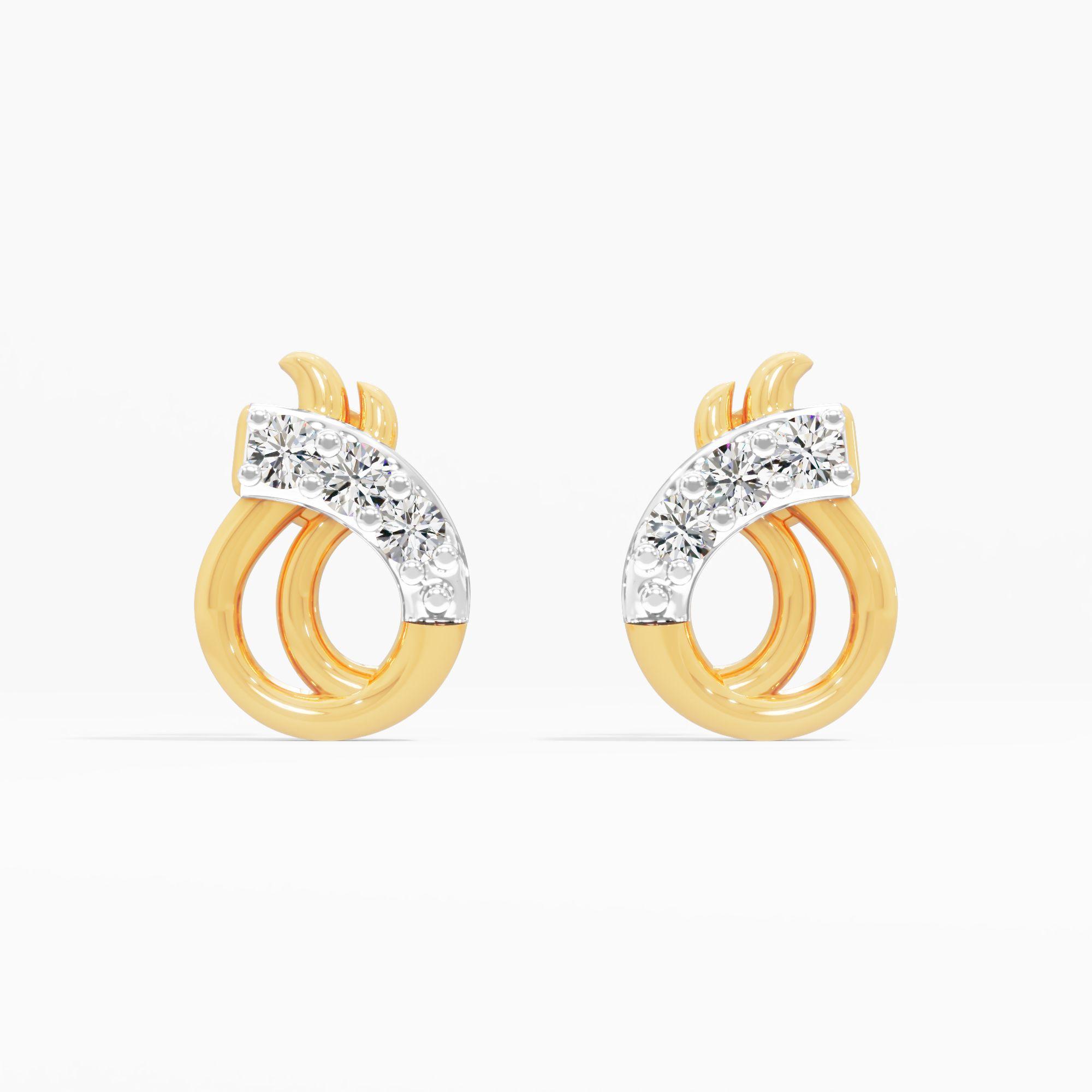 Parallel Arc Stud Earrings