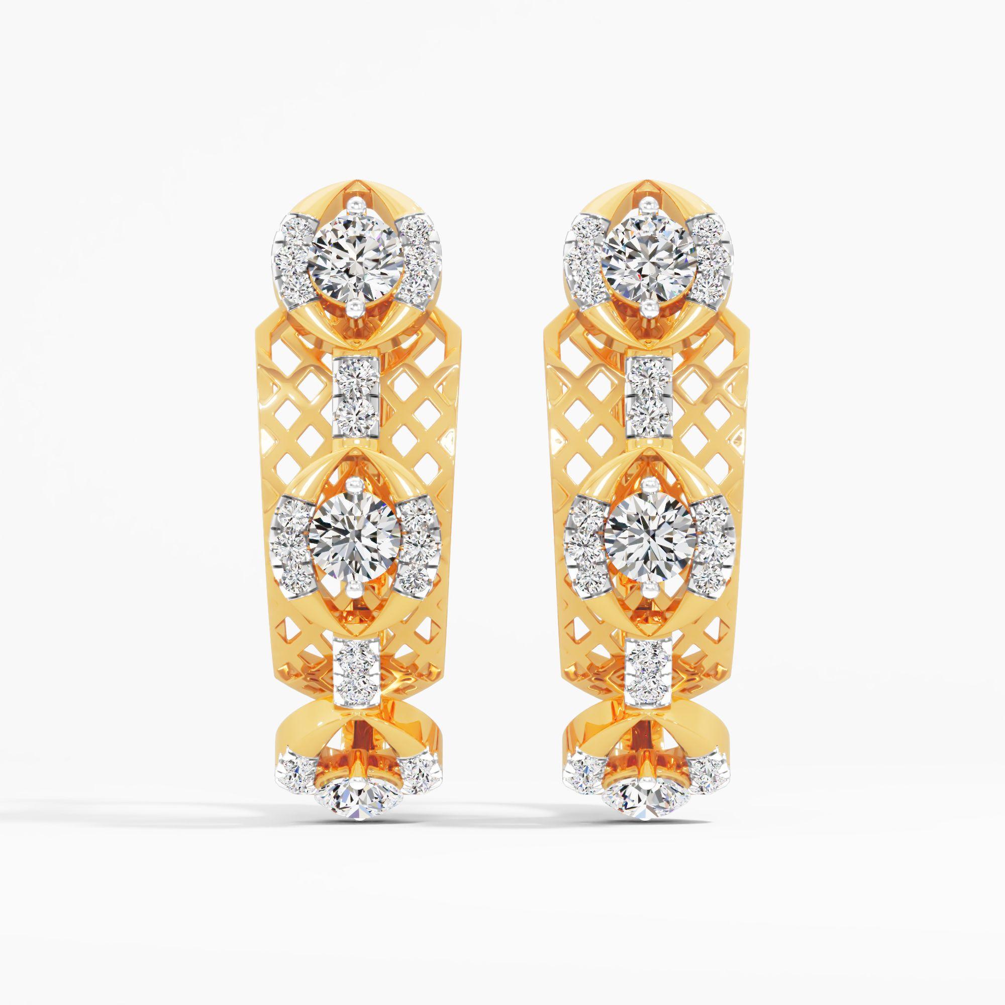 Geometric Filigree Hoop Earrings