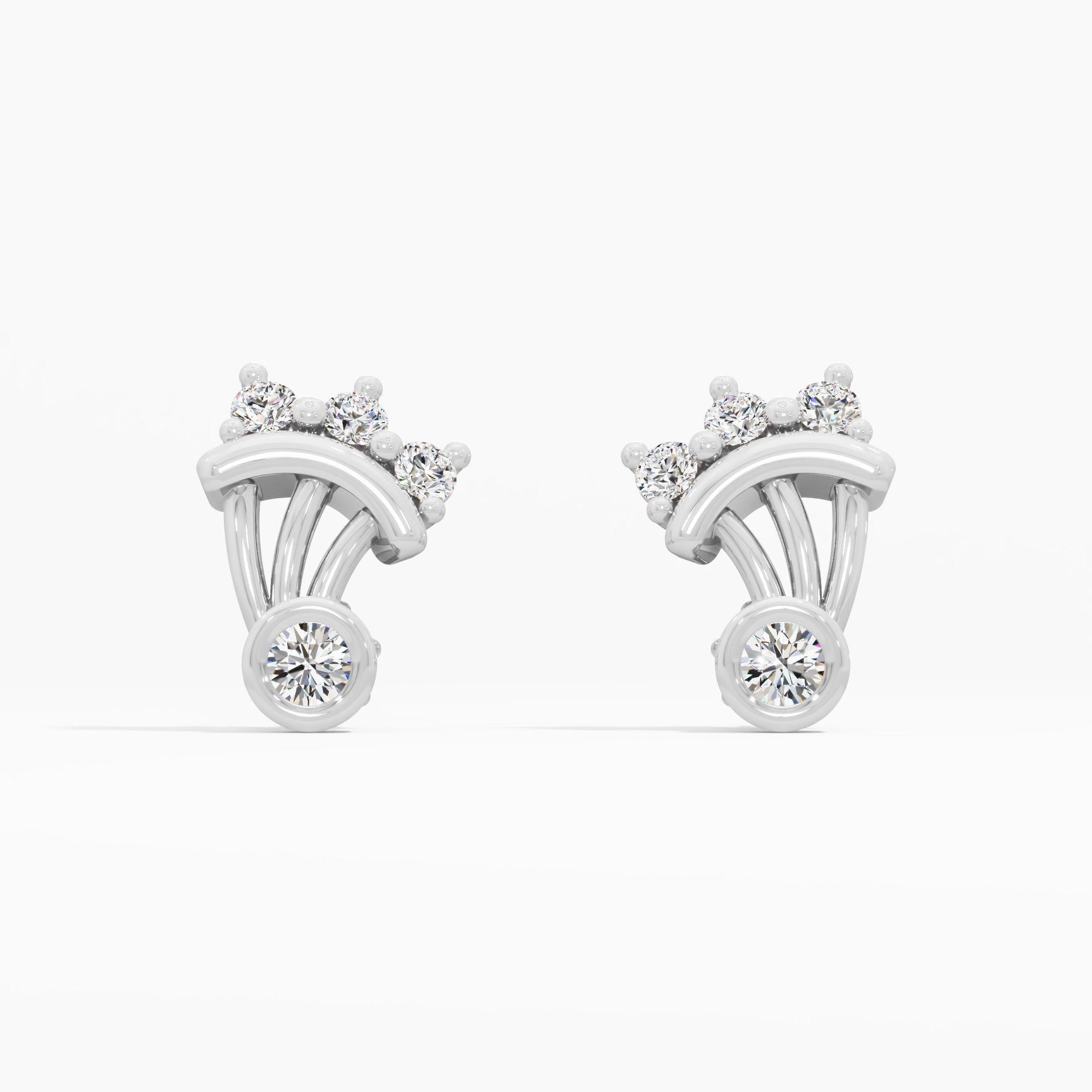 Tiara Charm Stud Earrings
