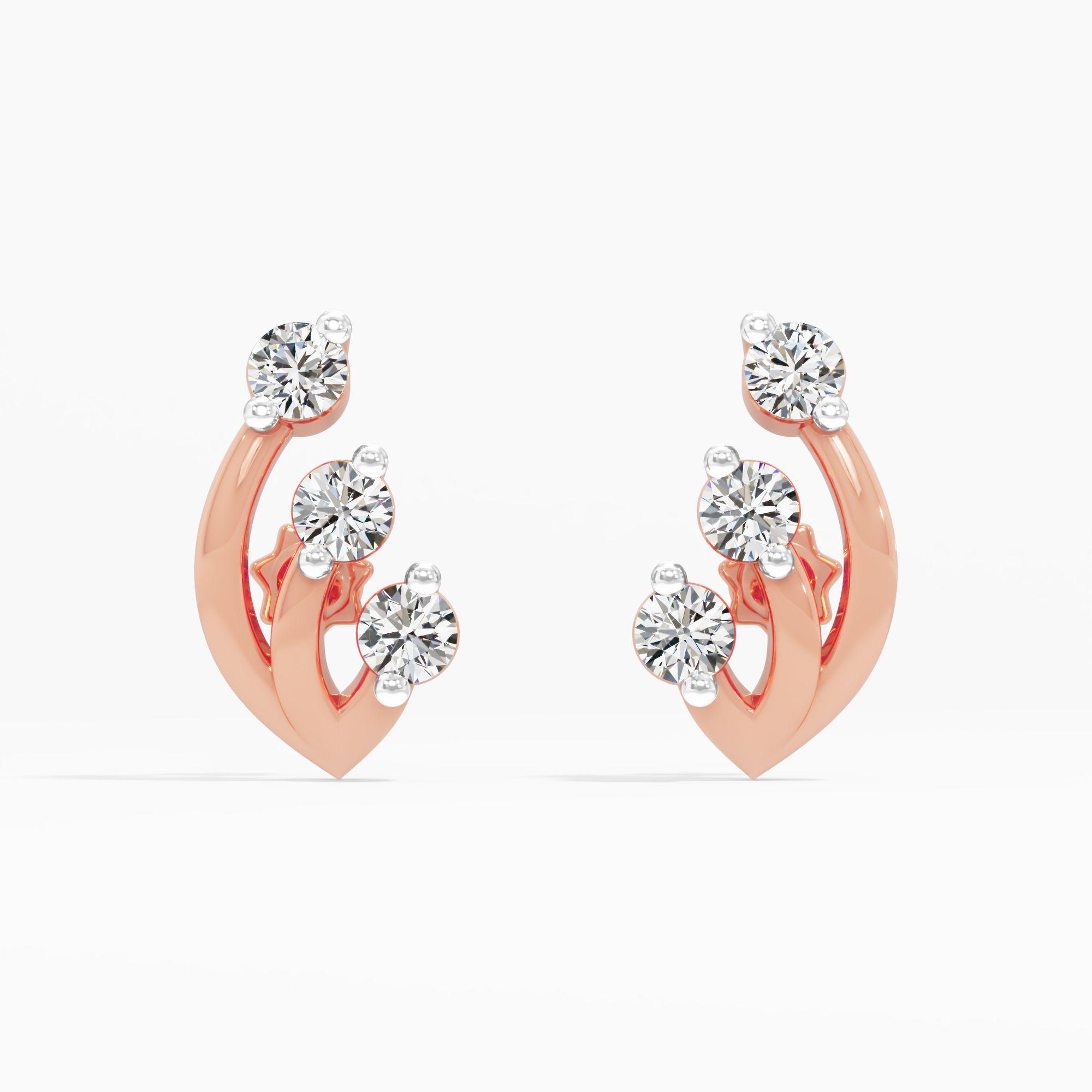 Ascending Trio Cluster Earrings