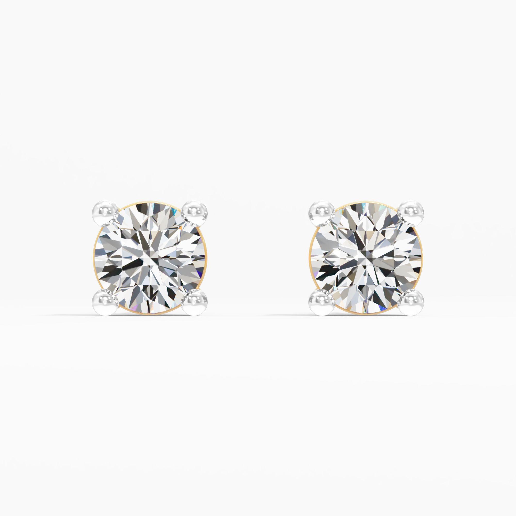 Timeless Spark Solitaire Stud Earrings