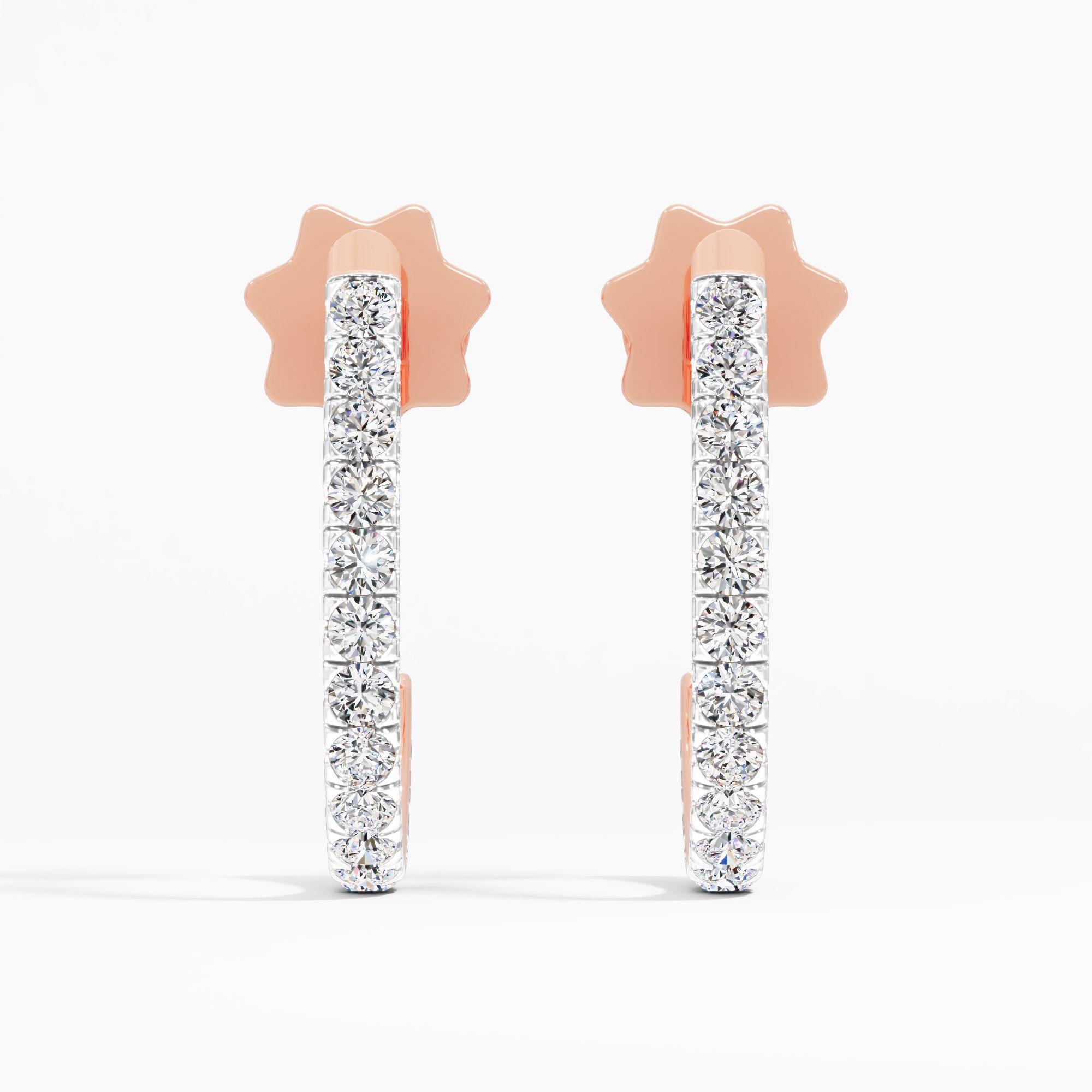 Diamond Arc J-Hoop Earrings