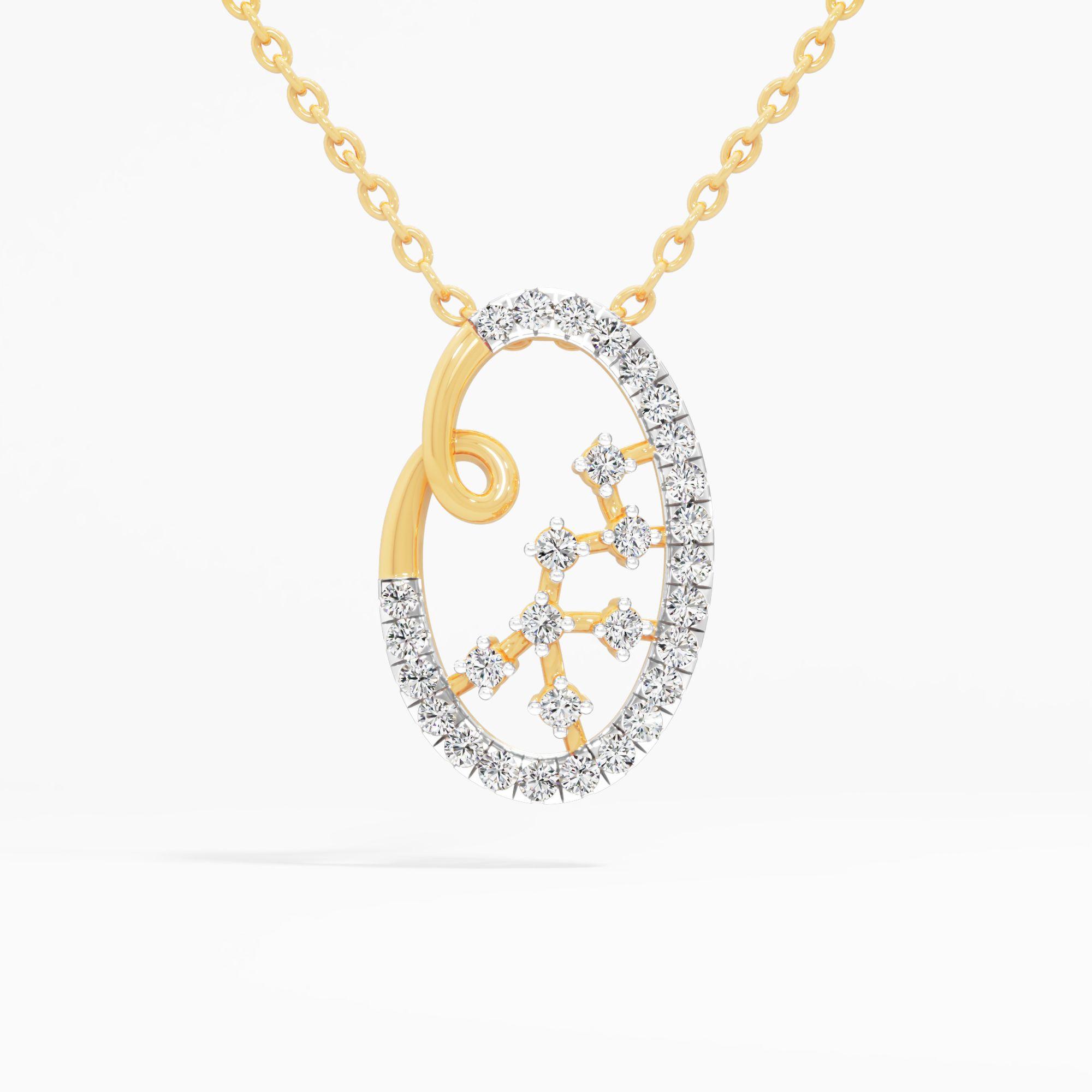 Constellation Pavé Oval Pendant