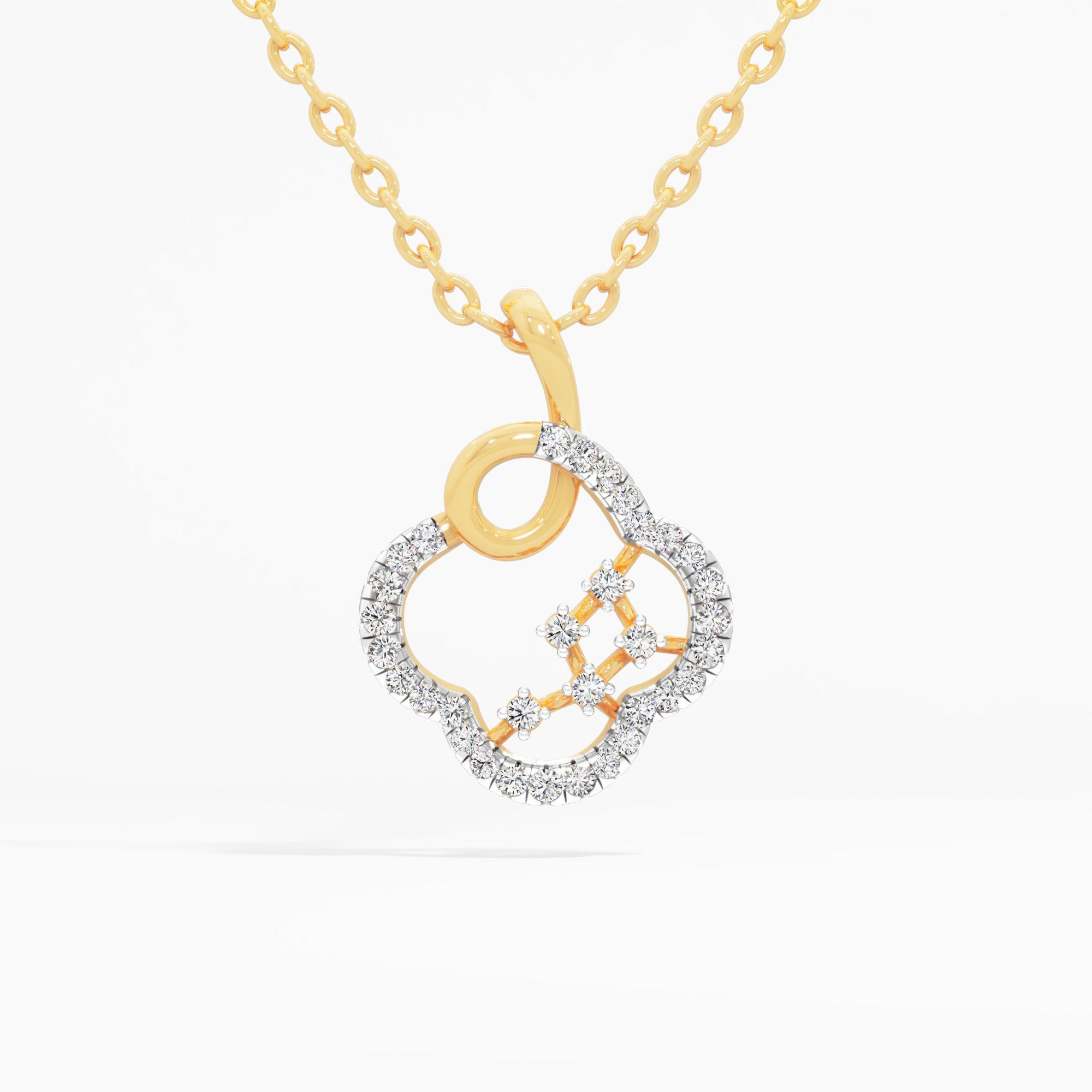 Floral Twist Clover Pendant