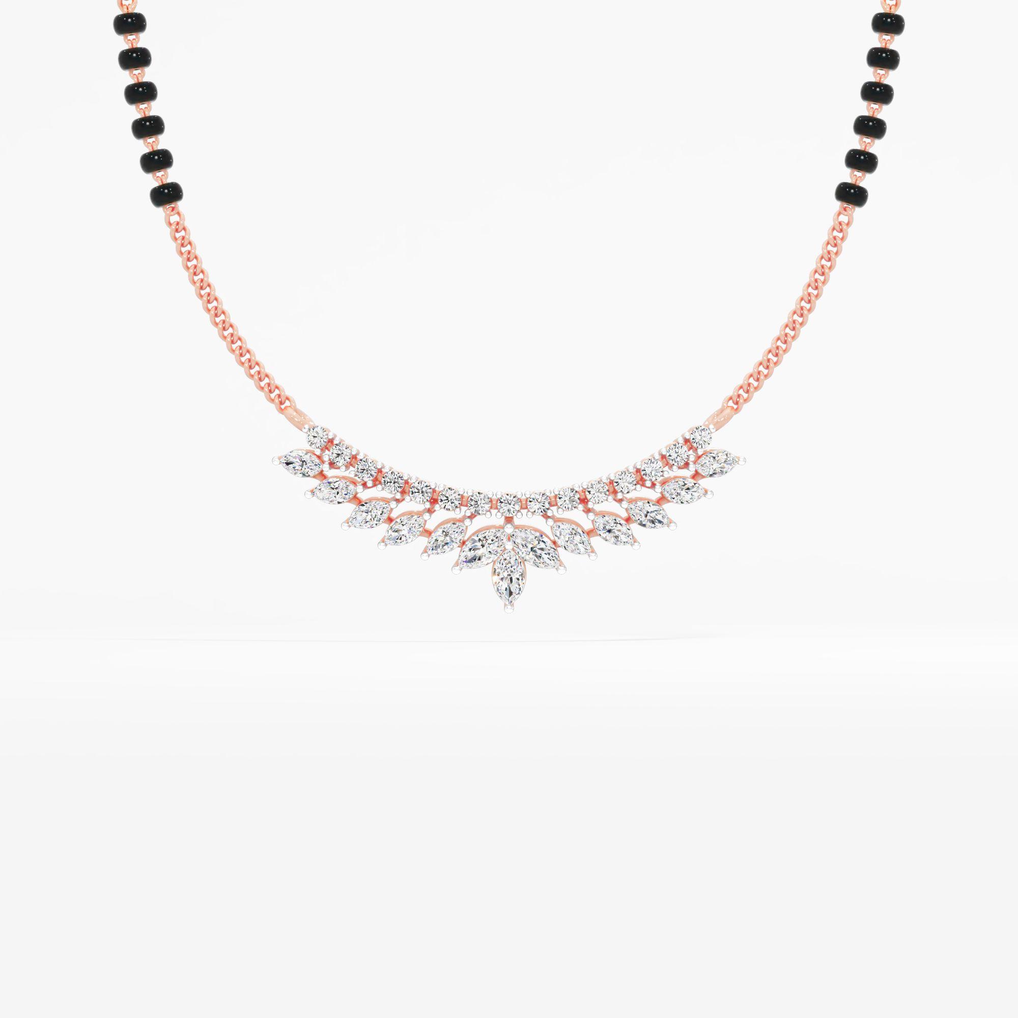Marquise Leaf Diamond Mangalsutra