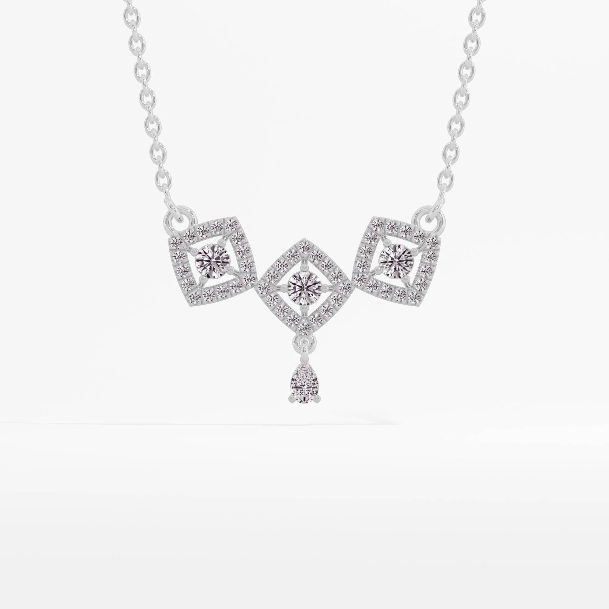 Heartfelt Grace 3 Stone Halo Mangalsutra