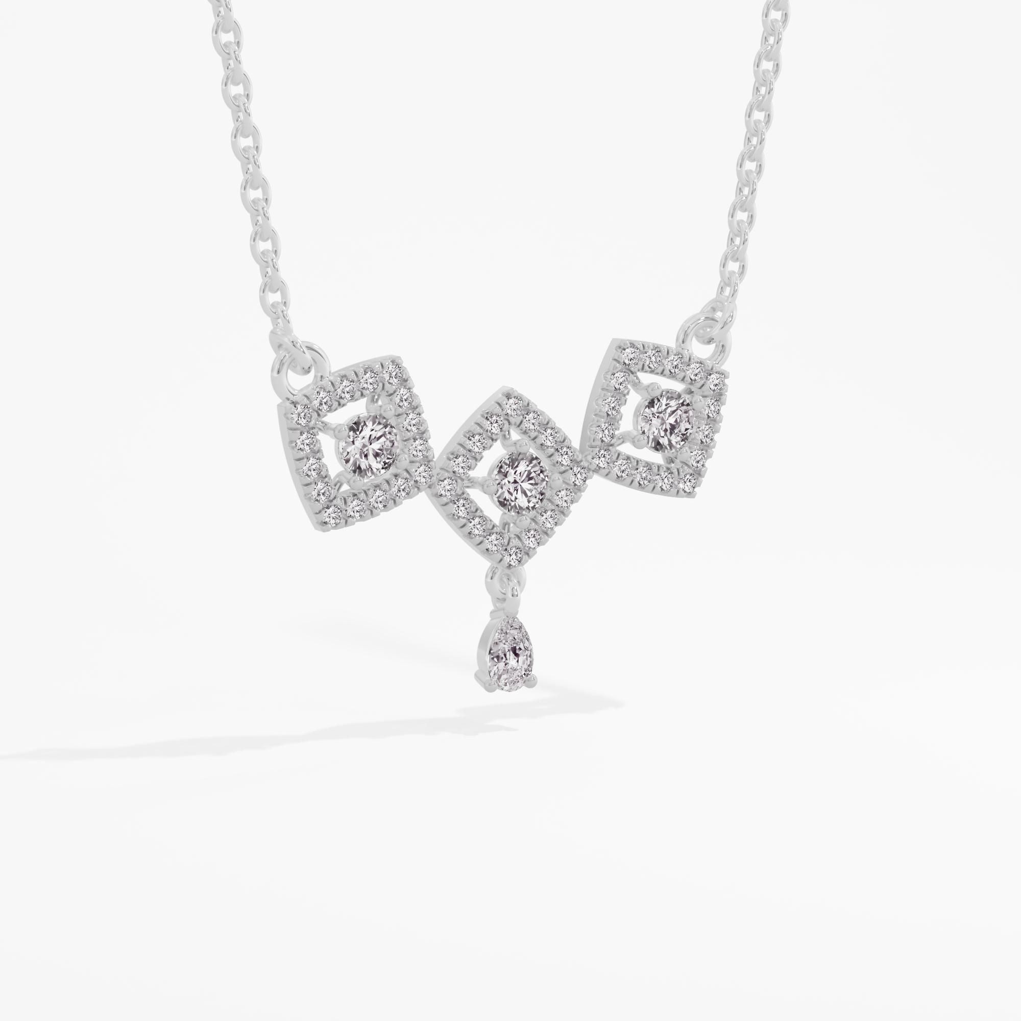 Heartfelt Grace 3 Stone Halo Mangalsutra