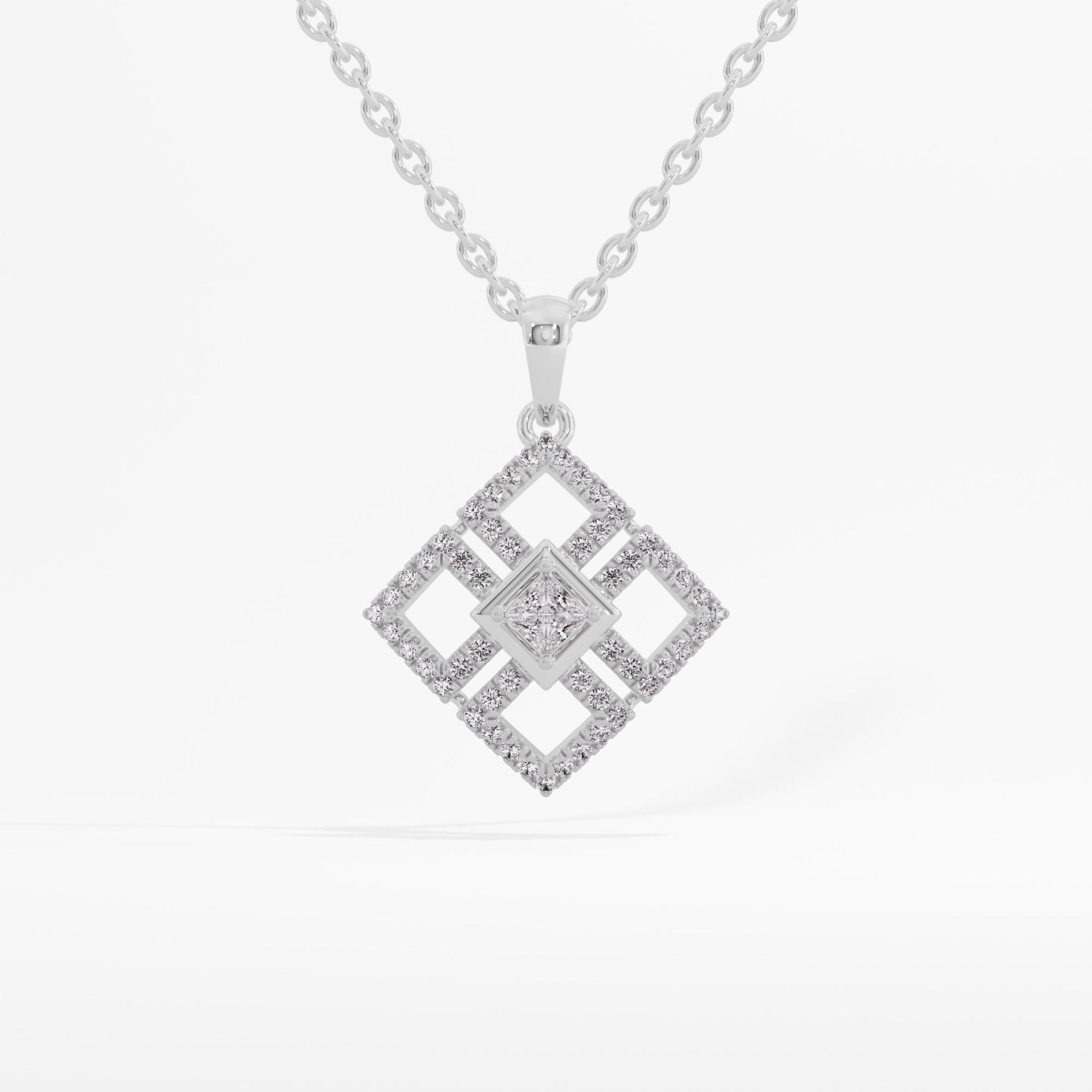 Cubic Lattice Solitaire Pendant