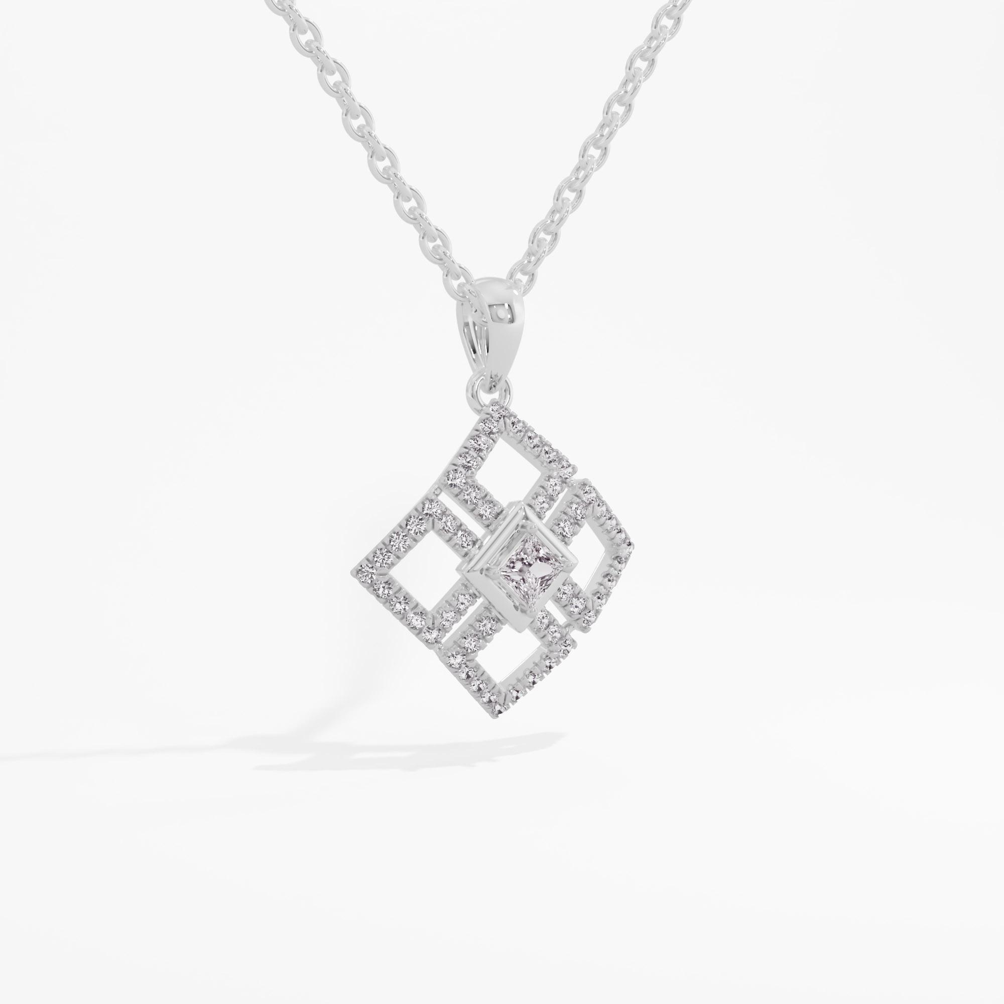 Cubic Lattice Solitaire Pendant