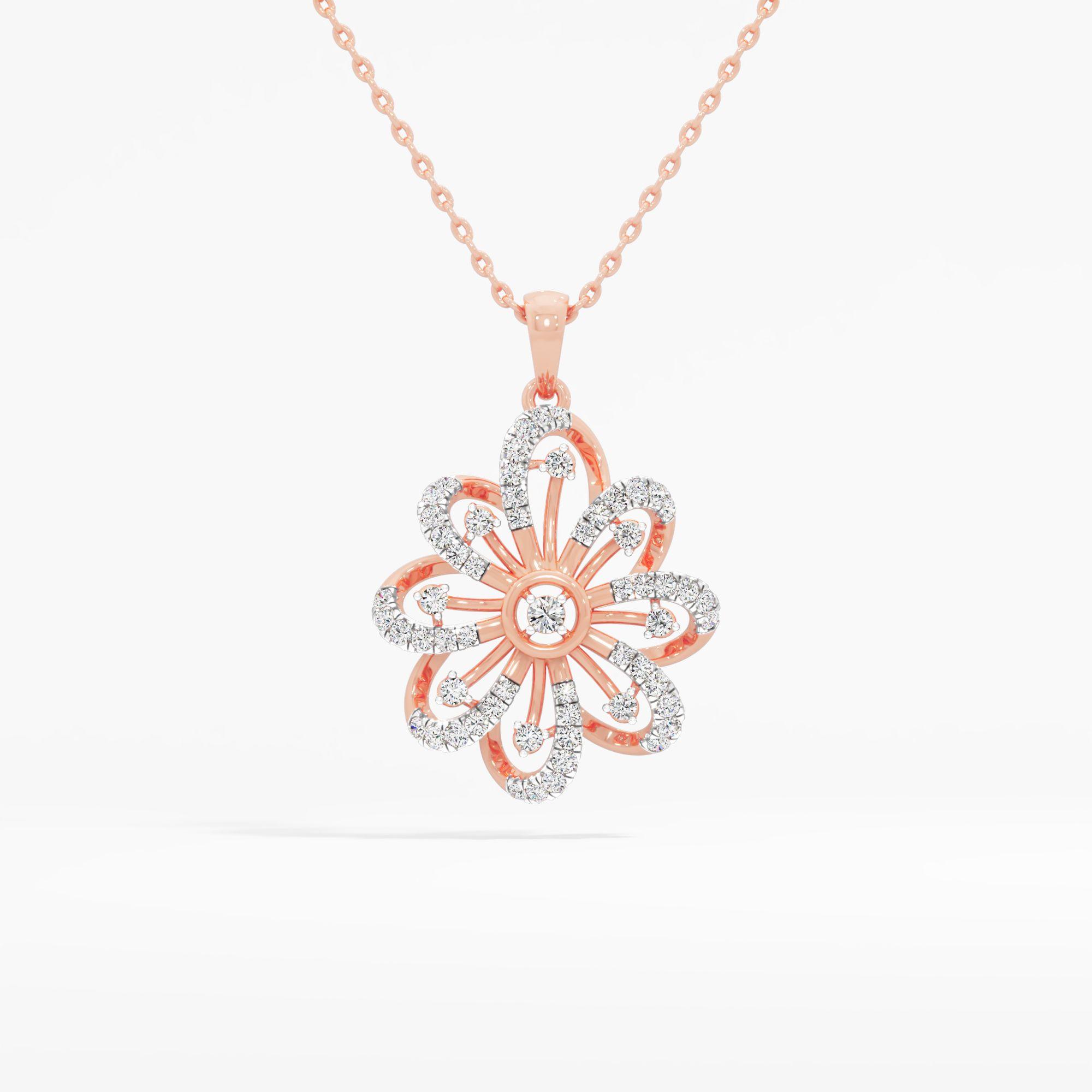 Luminous Pinwheel Floral Pendant
